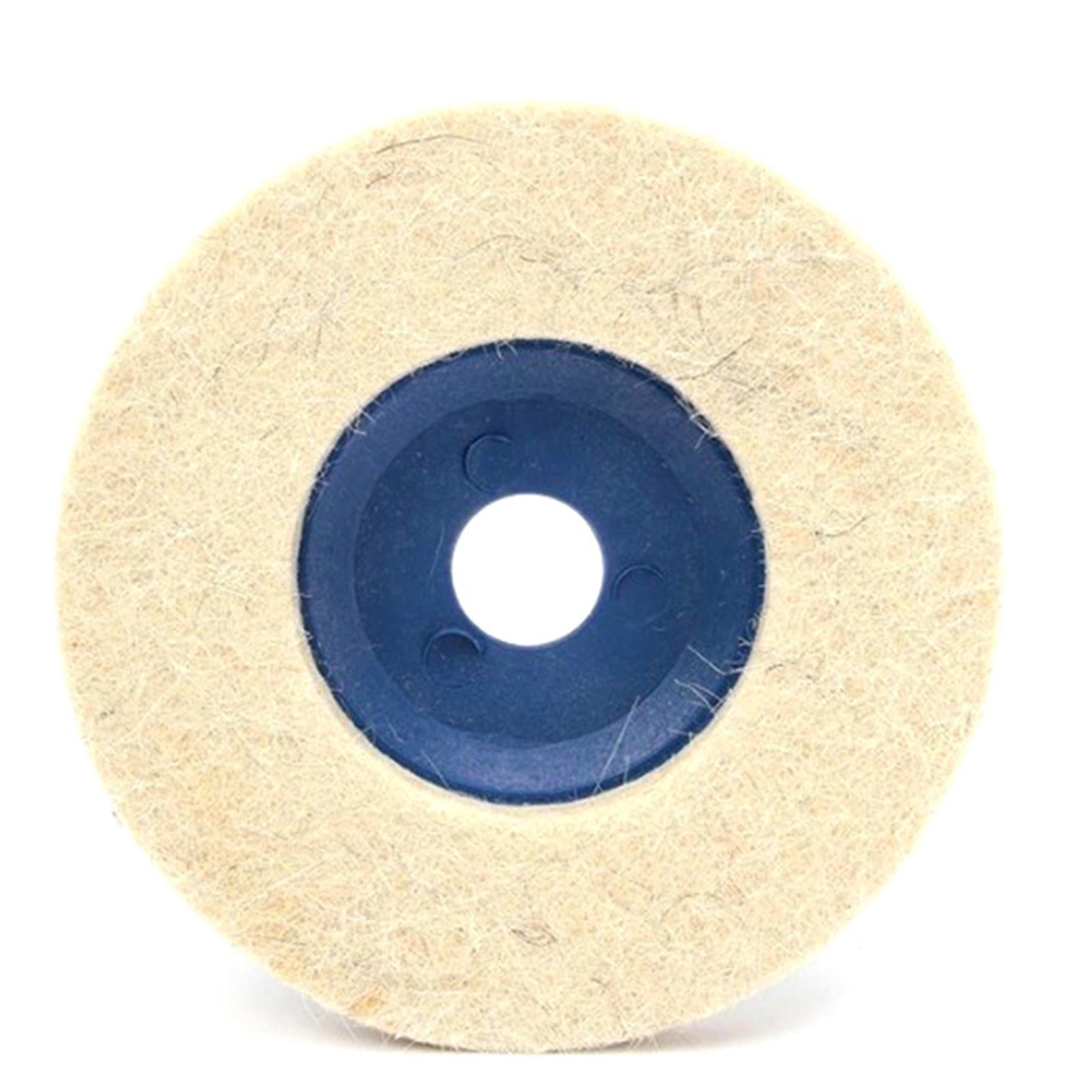 4x3Pcs Felt Wool Buffing Wheel Angel Grinder Polishing Disc Pad for Marble Blue