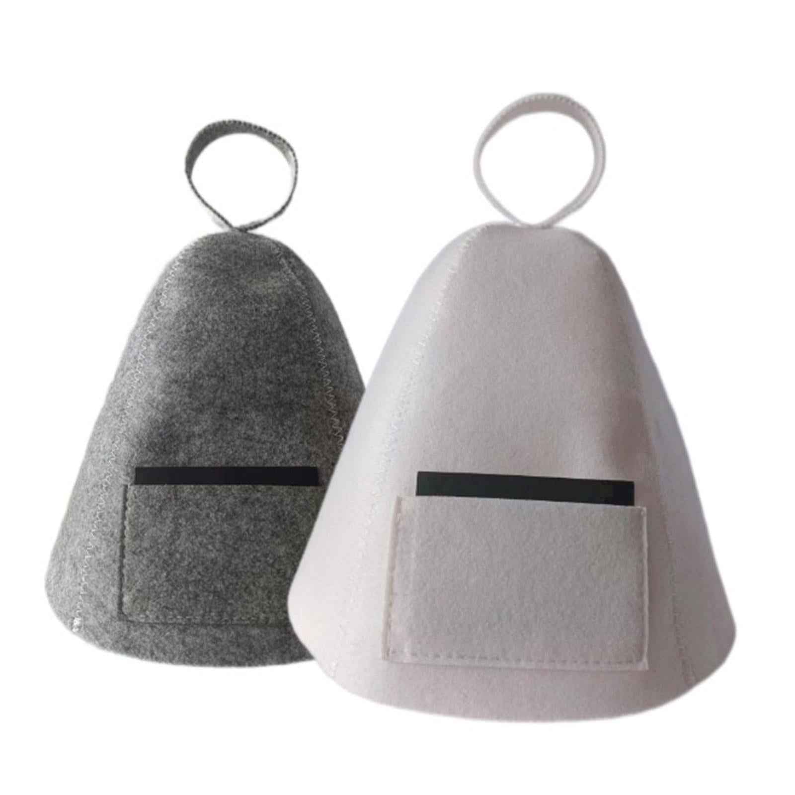 Sauna Hat Head Protection Steam Room Hat for Shower Woman & Man Gray
