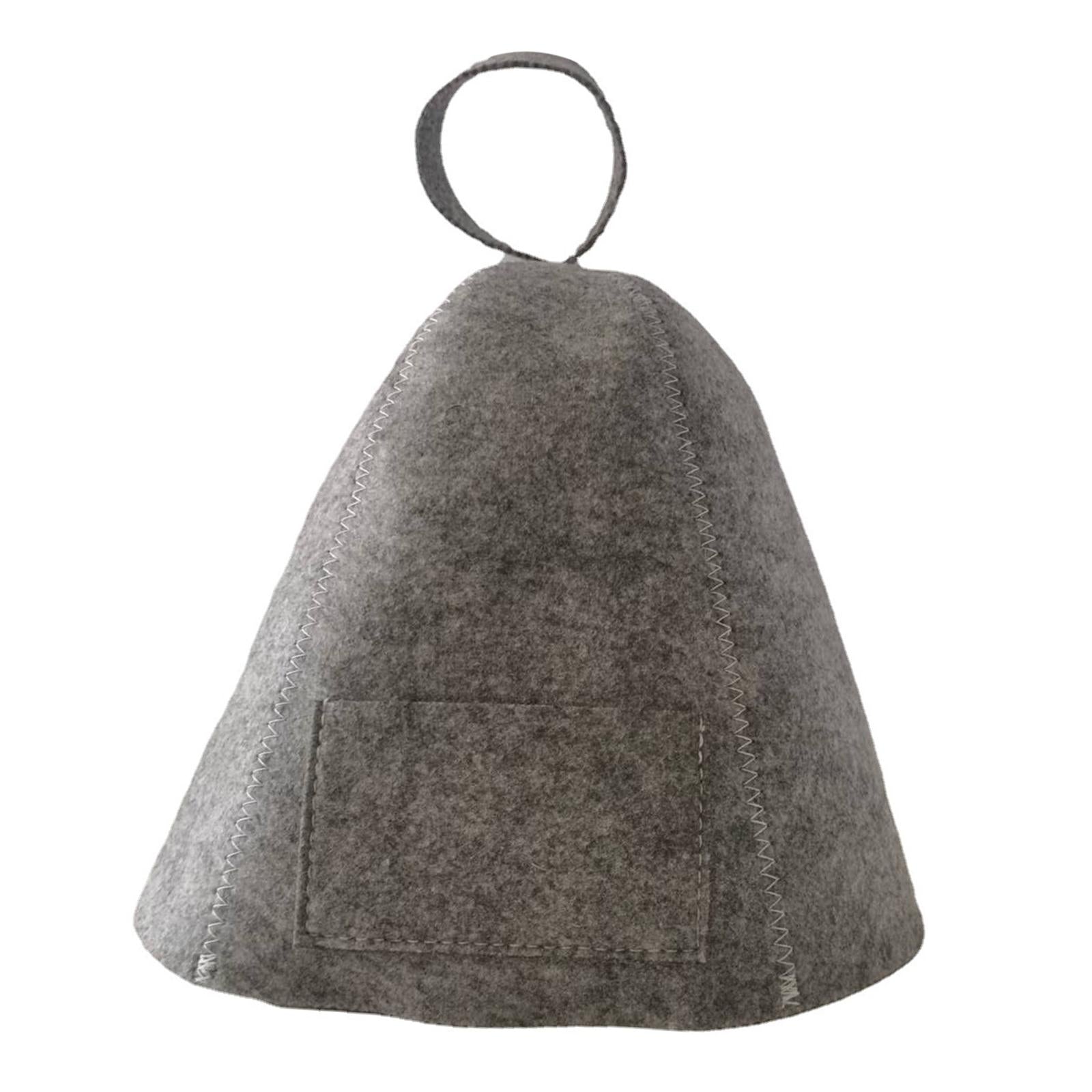 3xSauna Hat Head Protection Steam Room Hat for Shower Woman & Man Gray