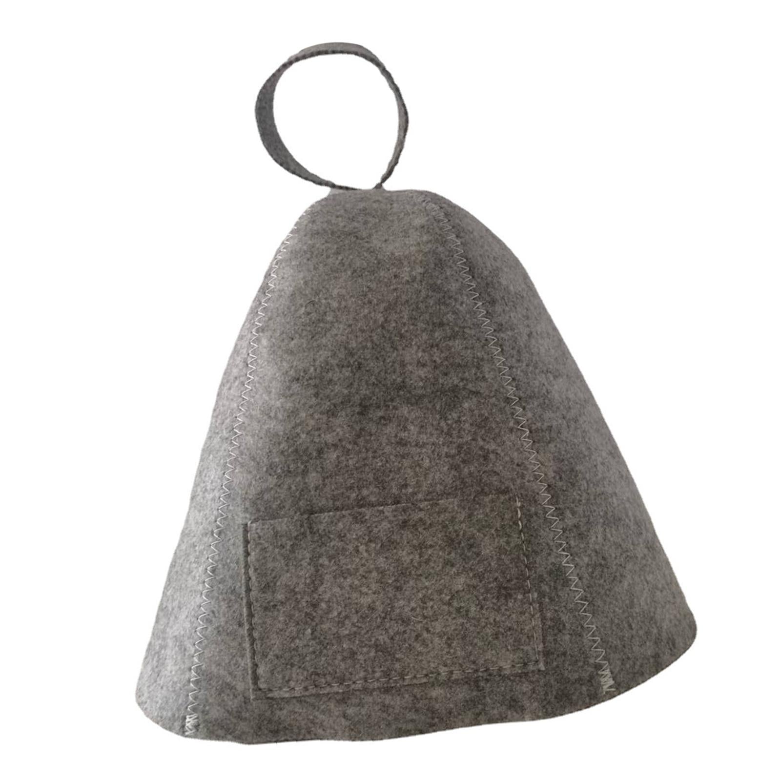 2xSauna Hat Head Protection Steam Room Hat for Shower Woman & Man Gray