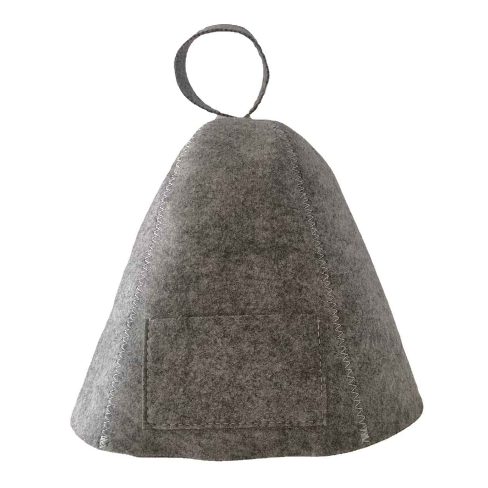 Sauna Hat Head Protection Steam Room Hat for Shower Woman & Man Gray