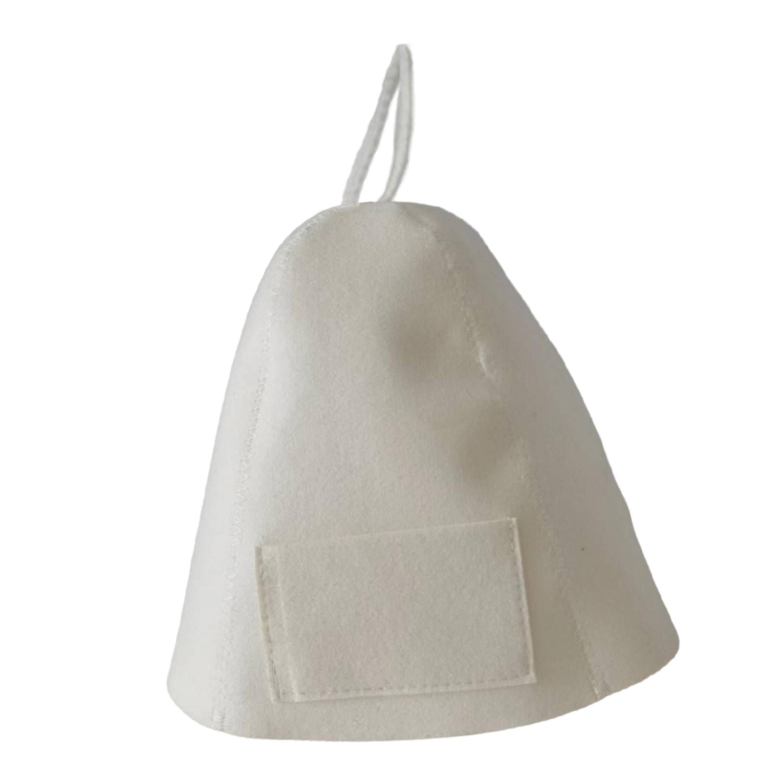 3xSauna Hat Head Protection Steam Room Hat for Shower Woman & Man White
