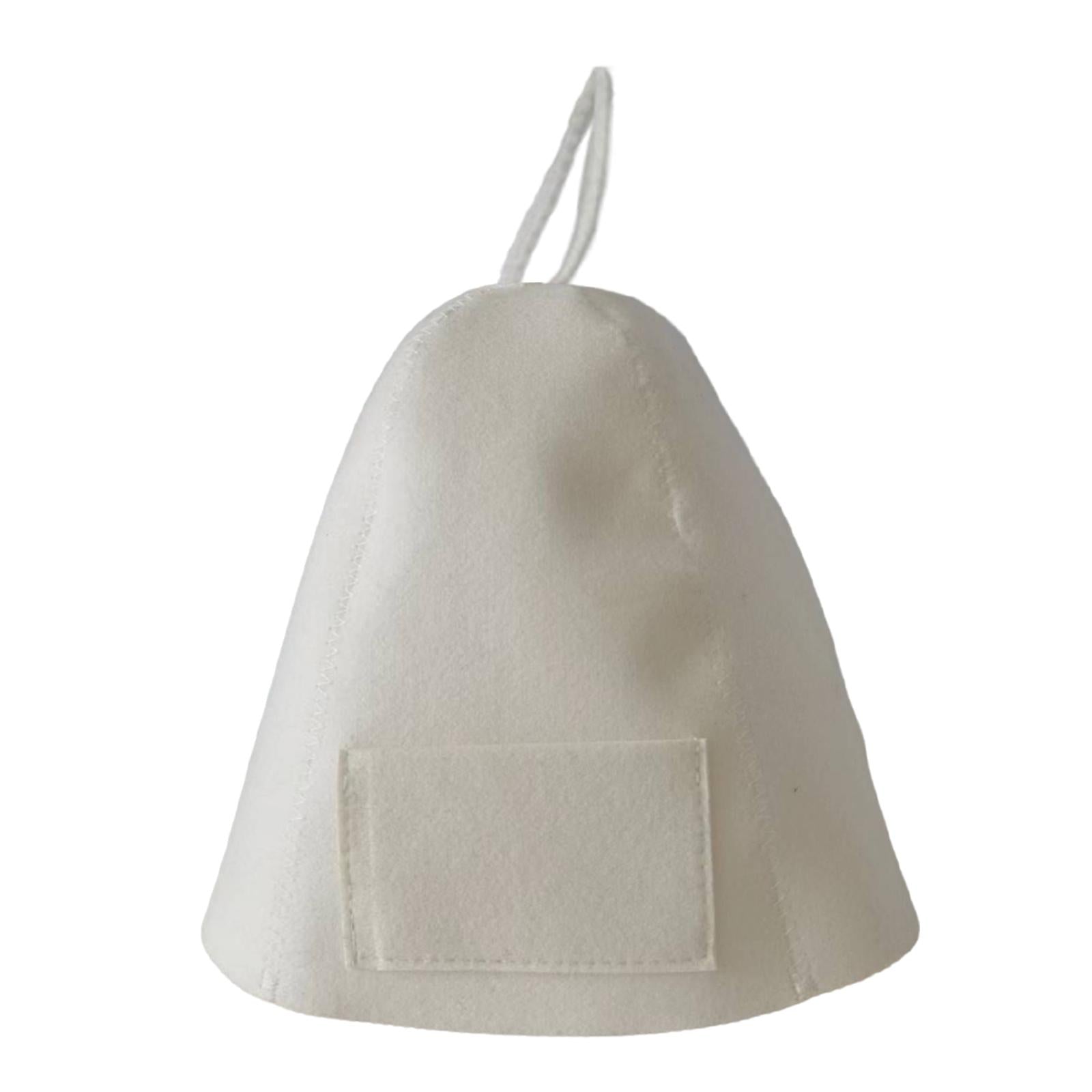2xSauna Hat Head Protection Steam Room Hat for Shower Woman & Man White