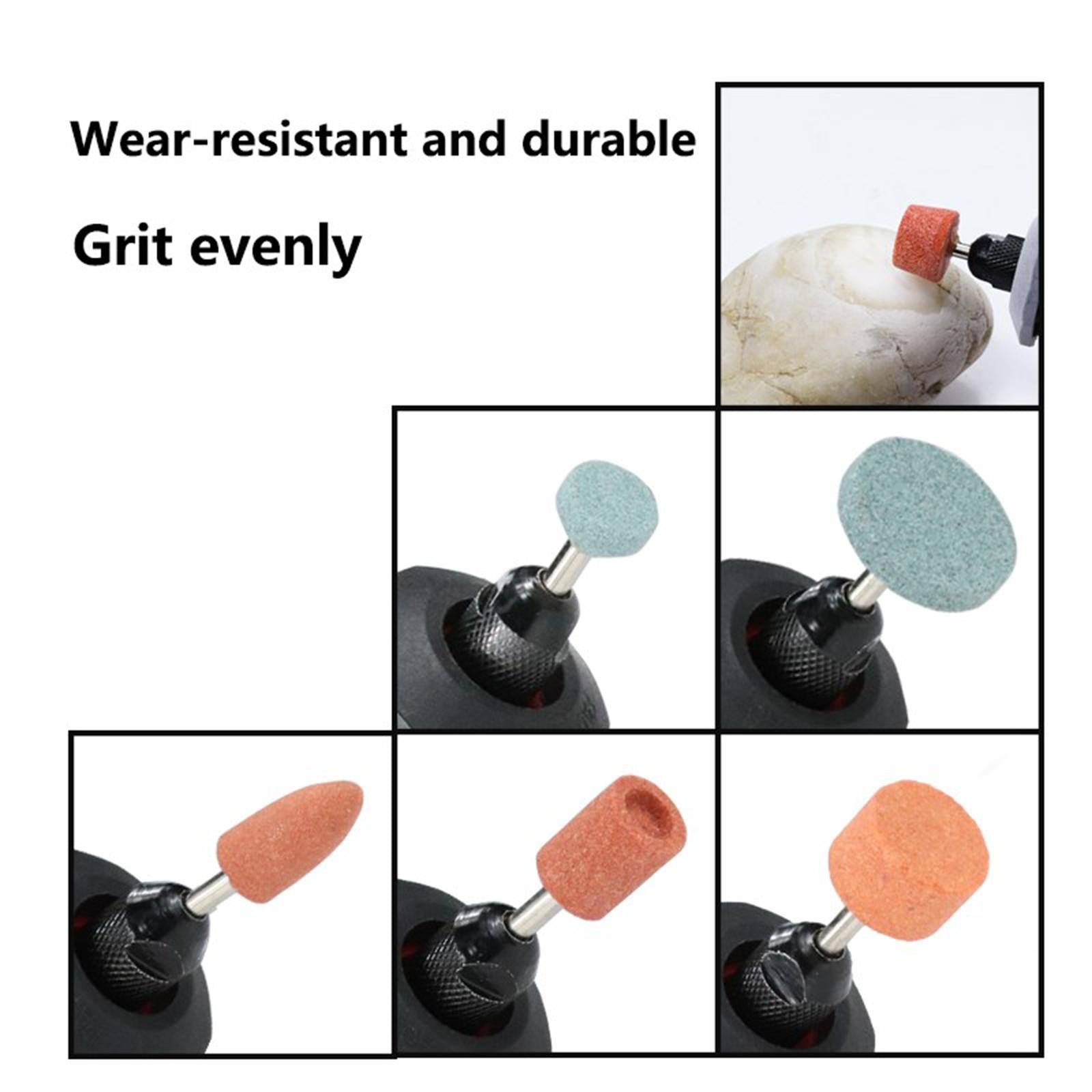 2xSet of 11Pcs Abrasive Mounted Stone Heads Set Accessories ,1/8 inch Shank