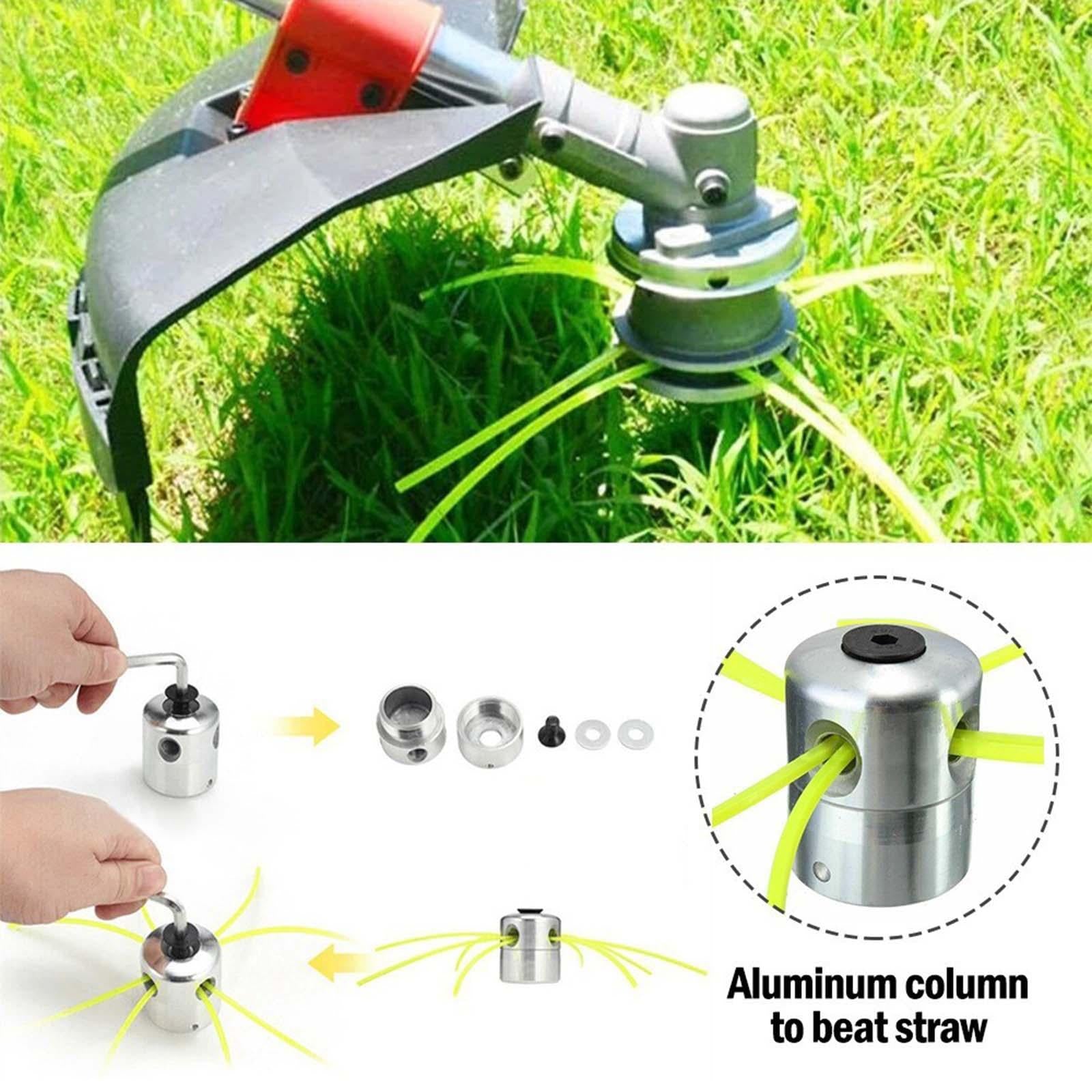 3xAluminium Trimmer Head Spool Set with 4 Mower Rope Convenient to Change