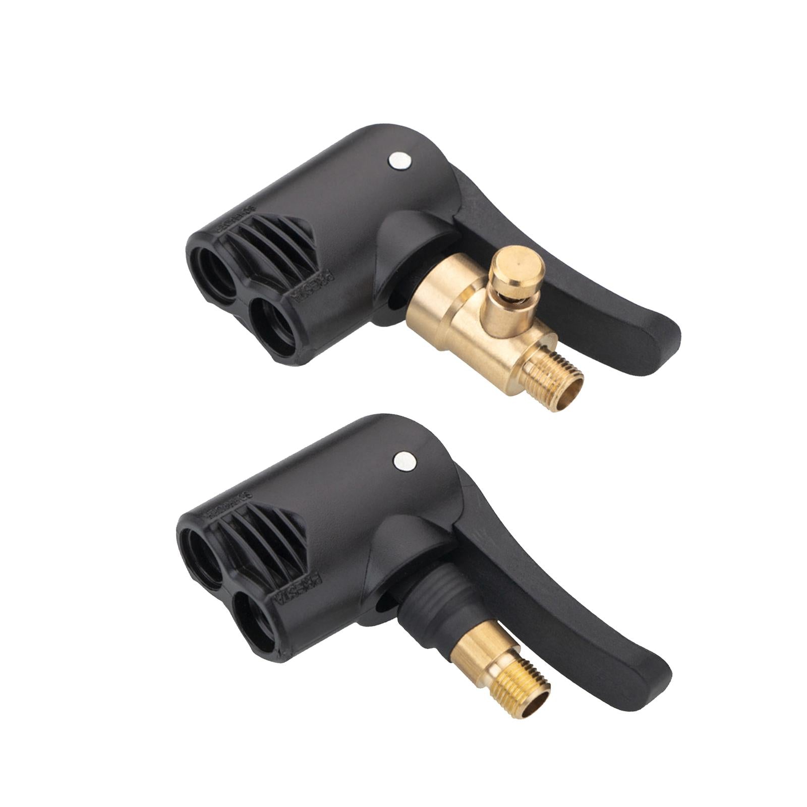 2xCar Tire Air Inflator Hose Nozzle Dual Threads Supplies Repair Parts Accs Deflated