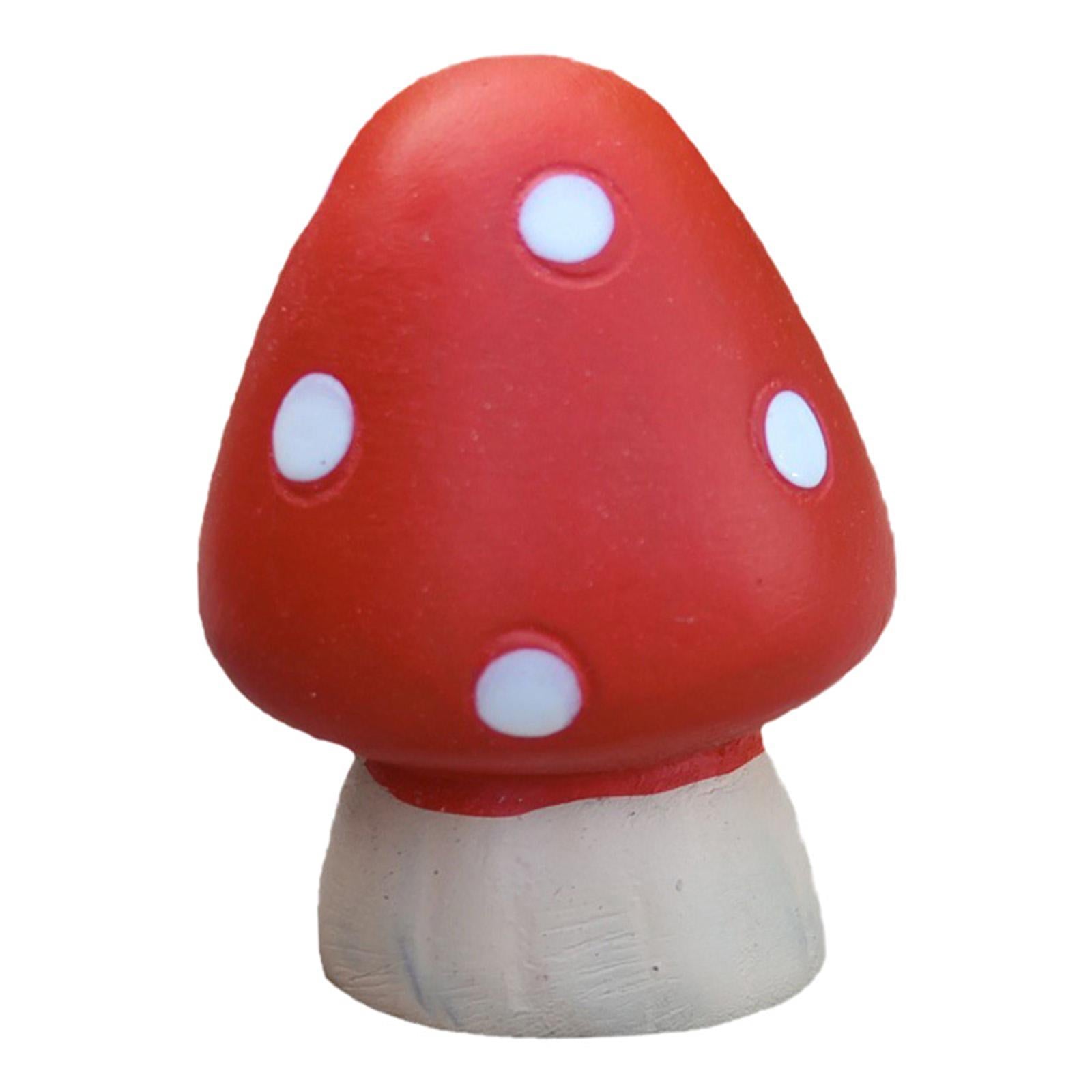 3xAdorable Red Mushroom Photo Props Fish Tank Fairy Garden Accessories Small