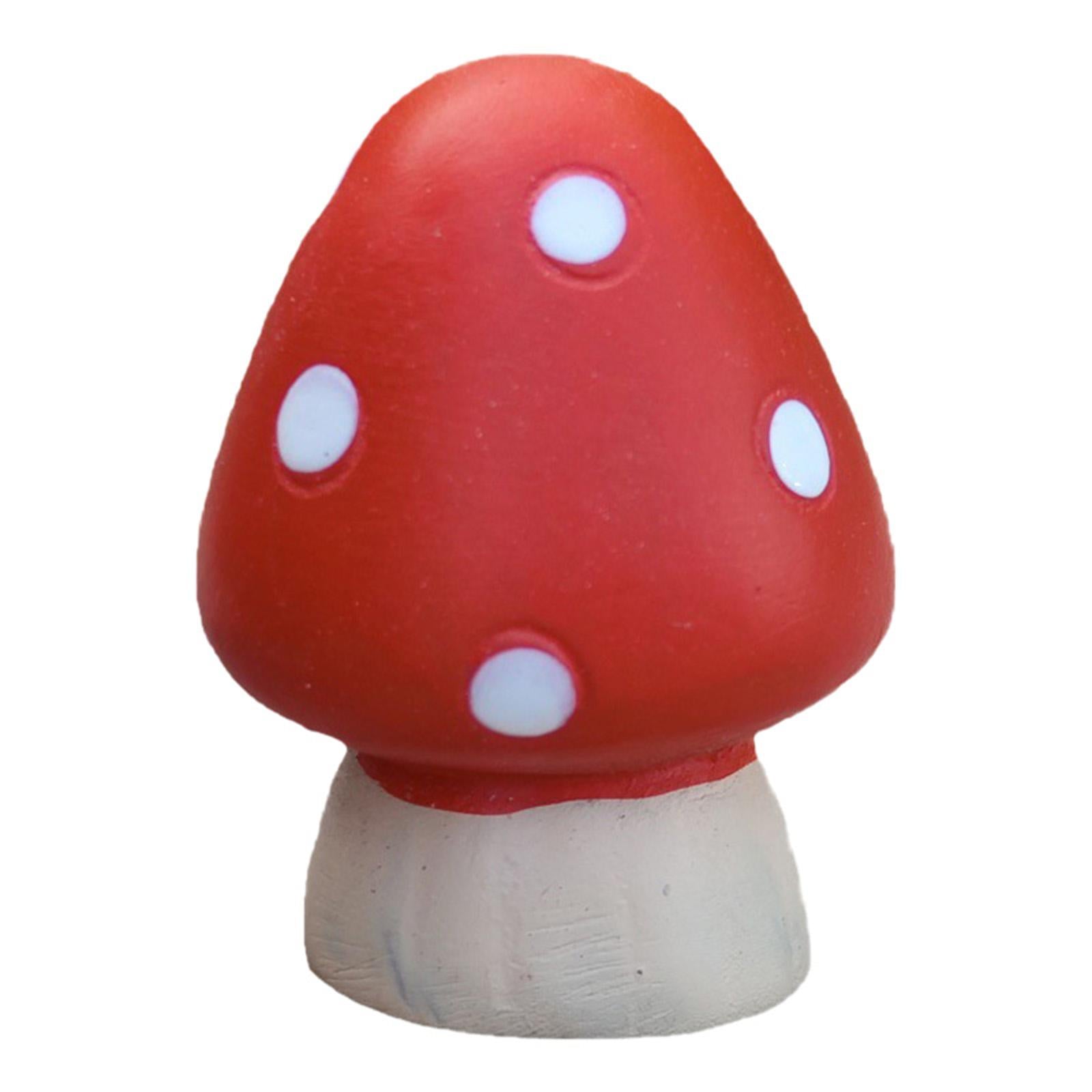 2xAdorable Red Mushroom Photo Props Fish Tank Fairy Garden Accessories Small