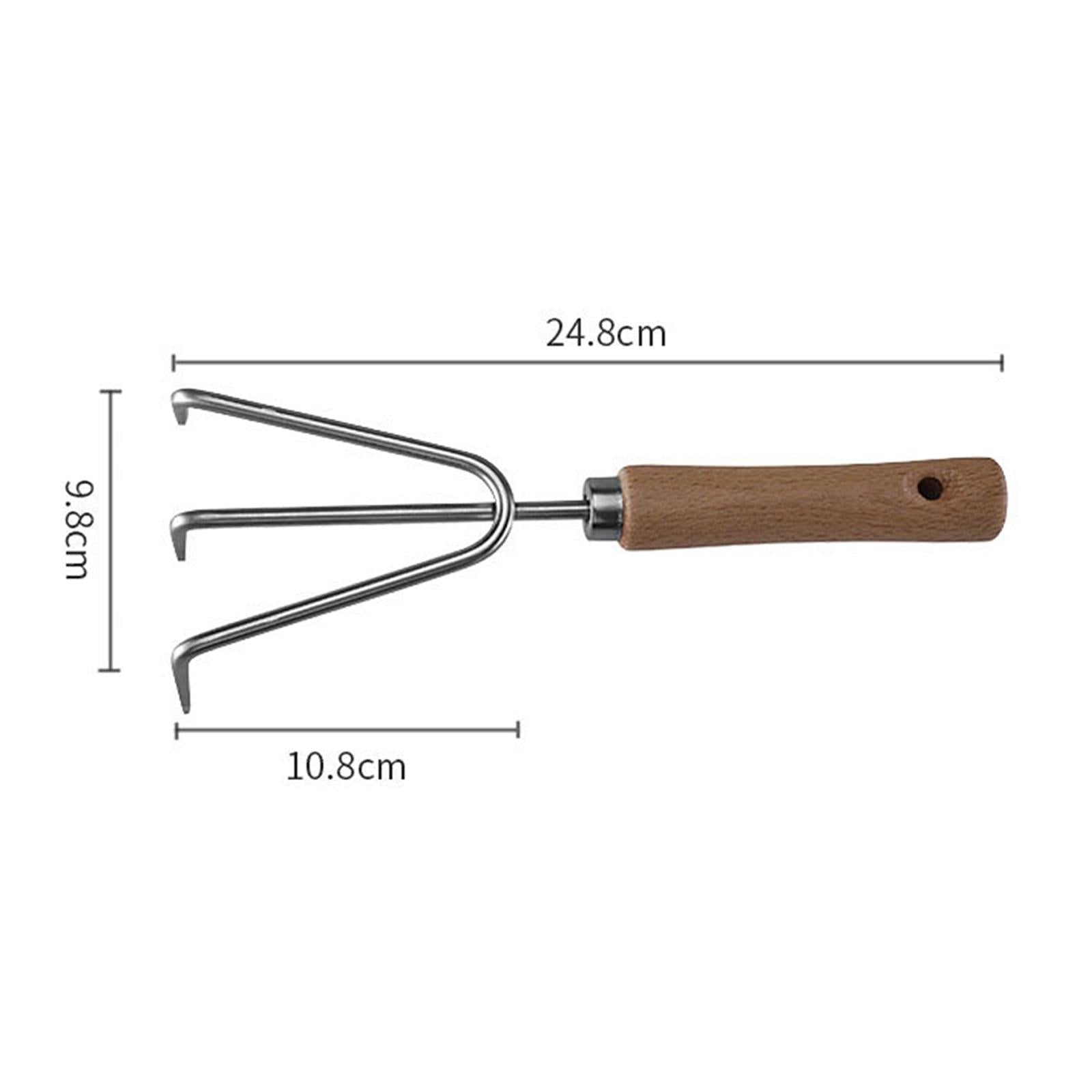 3xMultifunctional Gardening Tool Manual Hand Weeding Removal for Courtyard Rake
