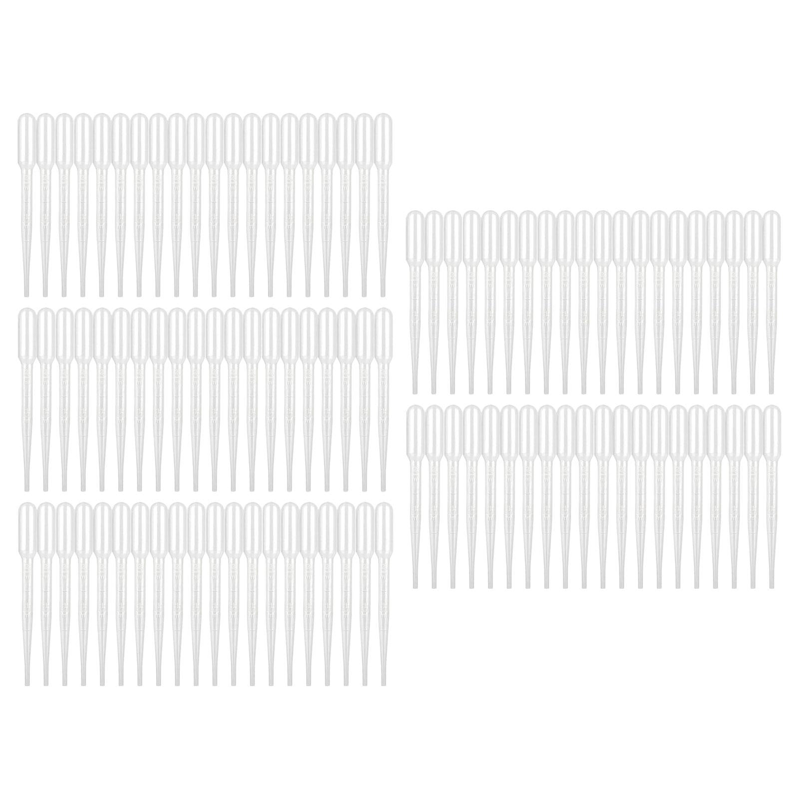 3x100 Pieces Disposable Eye Dropper Transfer Graduated Pipettes Small Home Use 2mL