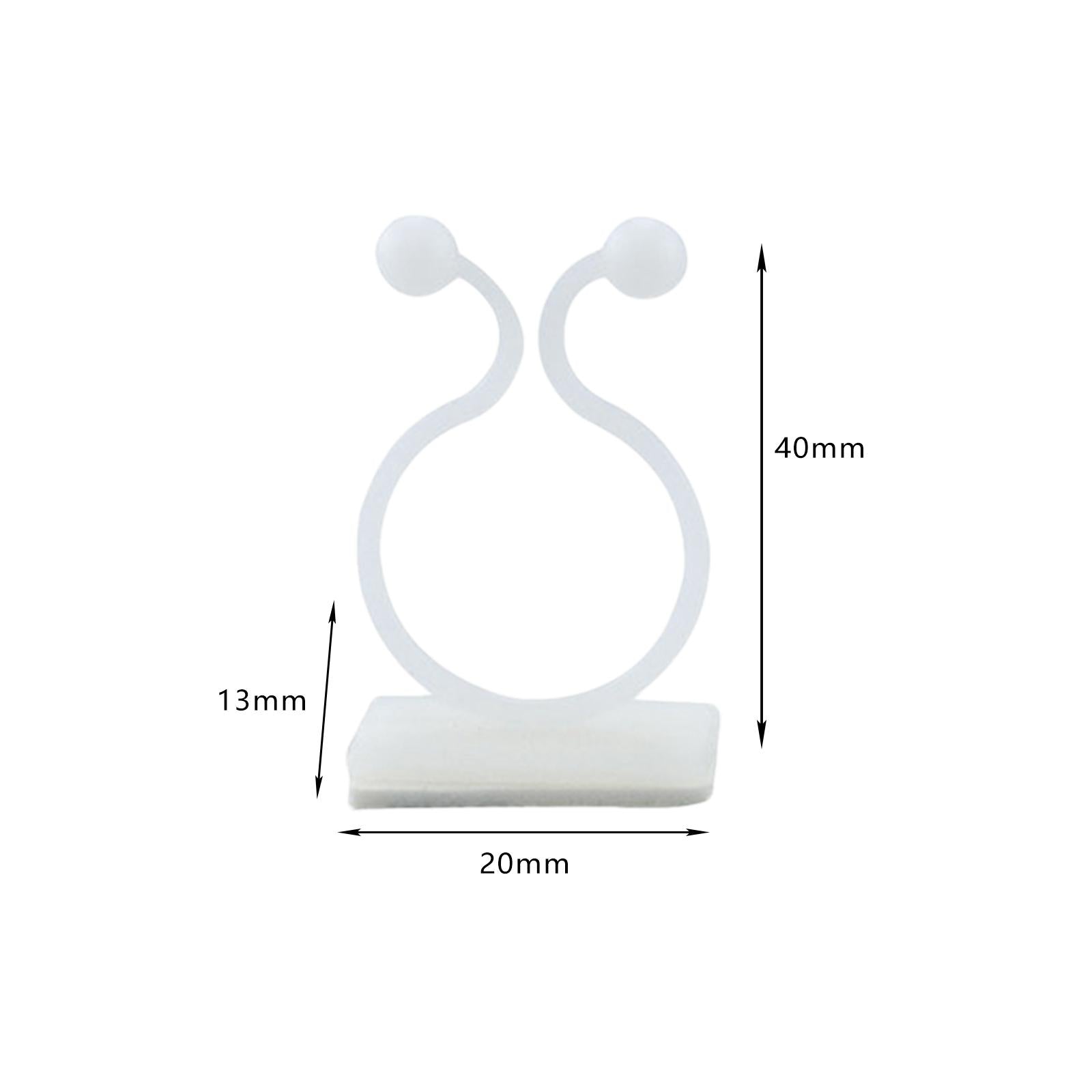 3x10 Pieces Plant Climbing Wall Fixture Clips Self Adhesive for Decorations White L