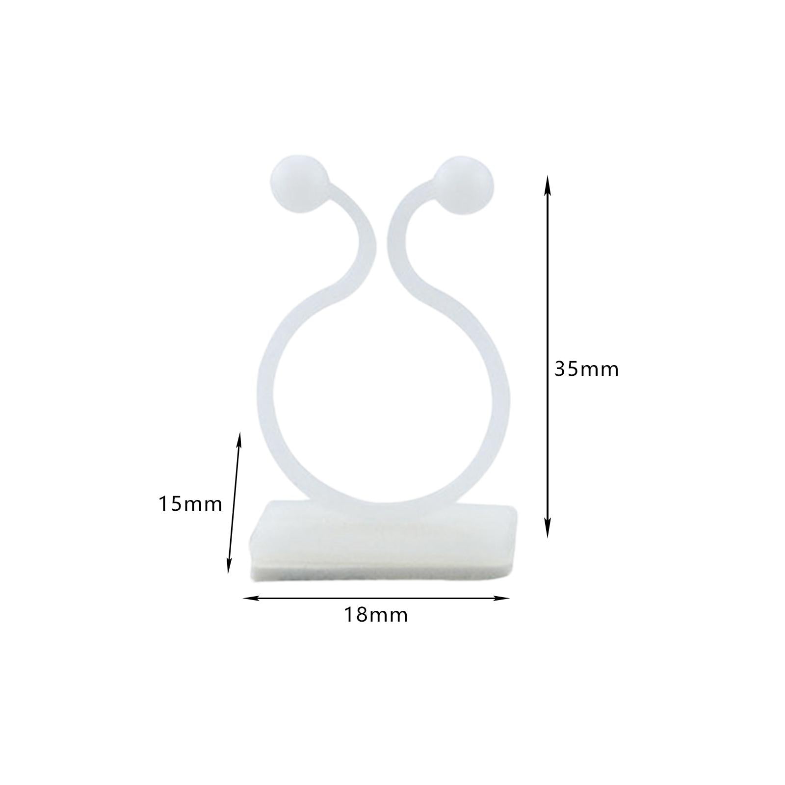 2x10 Pieces Plant Climbing Wall Fixture Clips Self Adhesive for Decorations White M