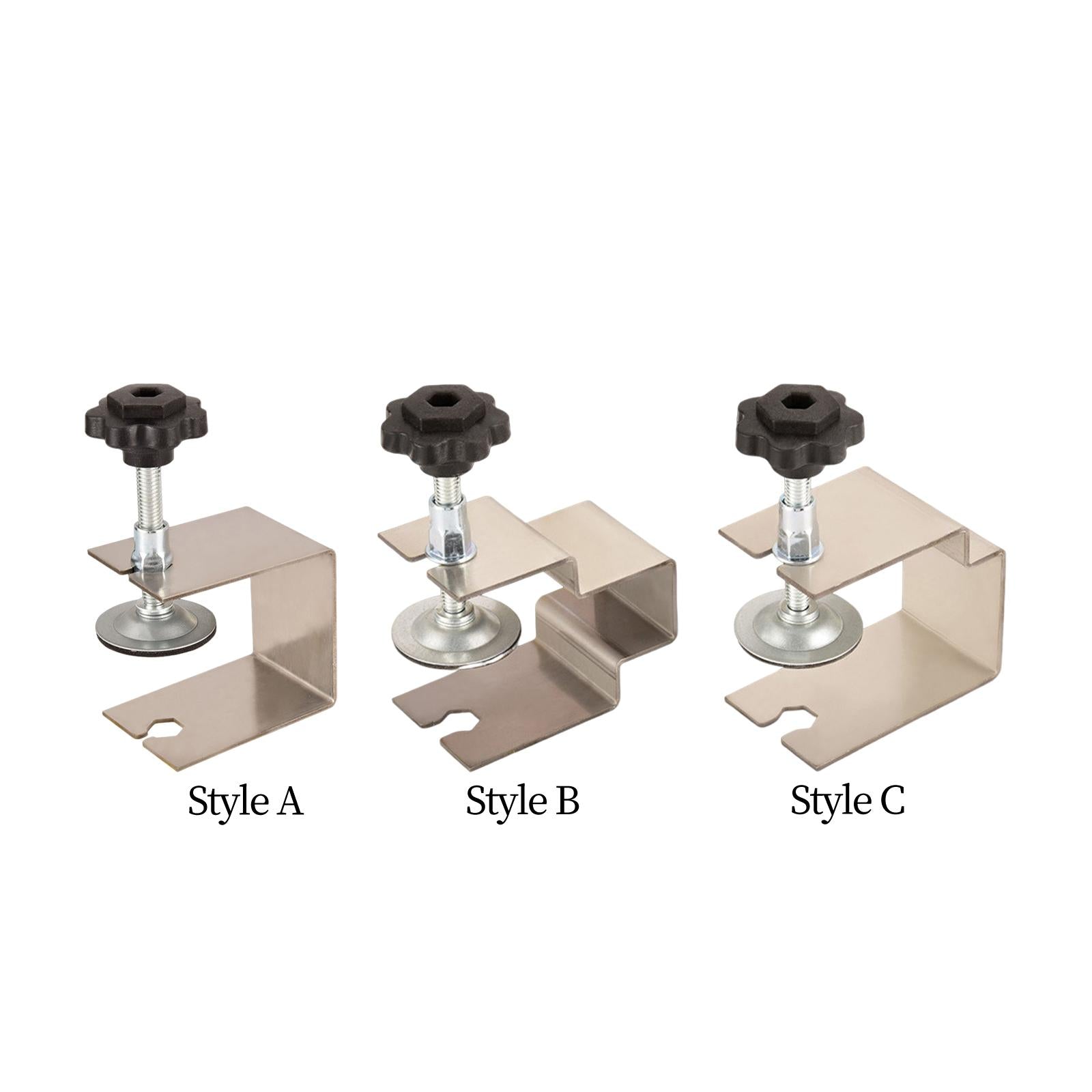 4xCabinet Installation Clamps Jig Tool Stainless Steel Anti Slip Barrier Pad Style A