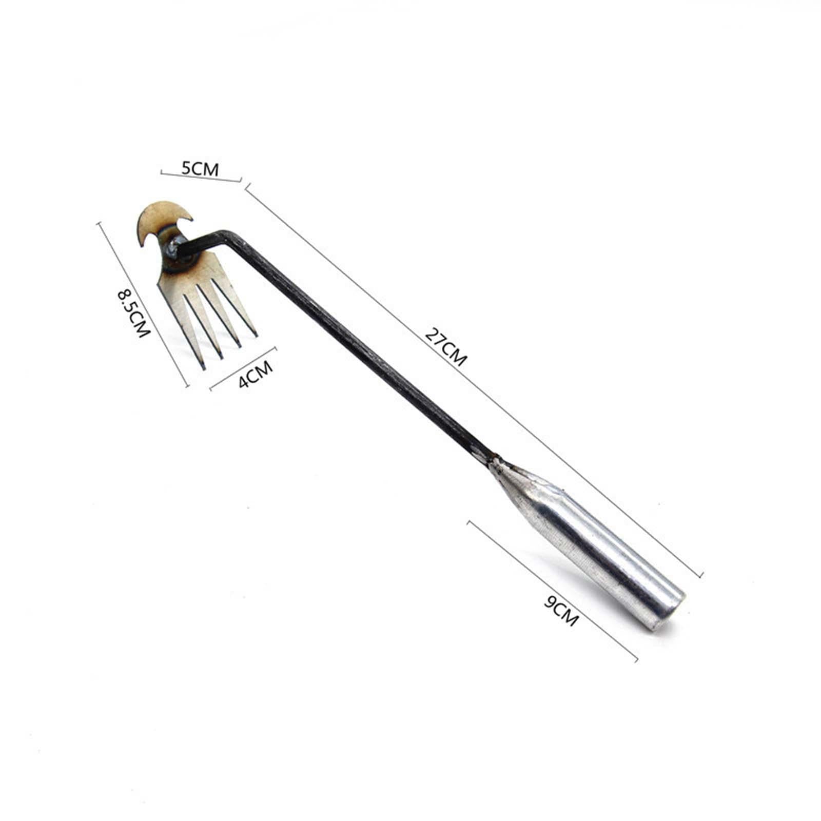 Garden Weeder Tool Digging Multifunctional Weeder for Bonsai Garden Backyard 27cm metal handle