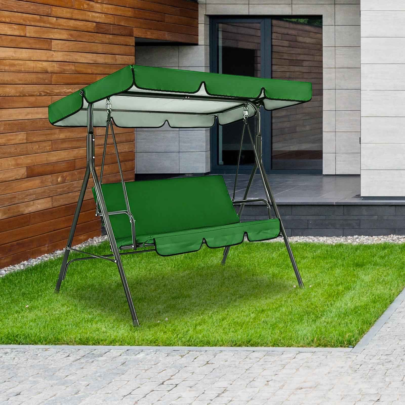 Patio Swing Canopy Durable Swing Seat Top Cover for Outdoor Porch Seat Swing Dark Green