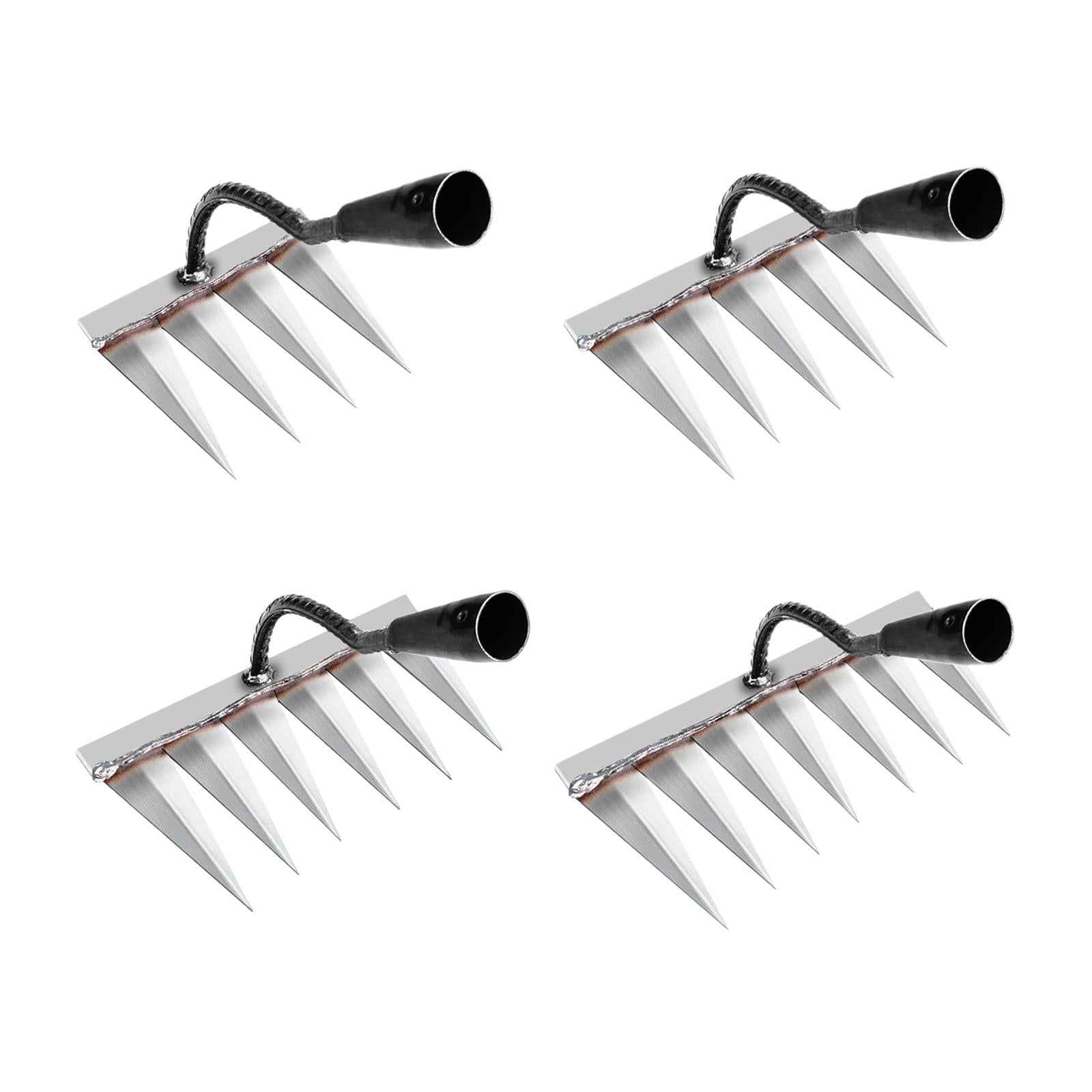 Weeding Removal Rake Grasping Raking Garden Rake for Farm Backyard Gardening 4 Tines