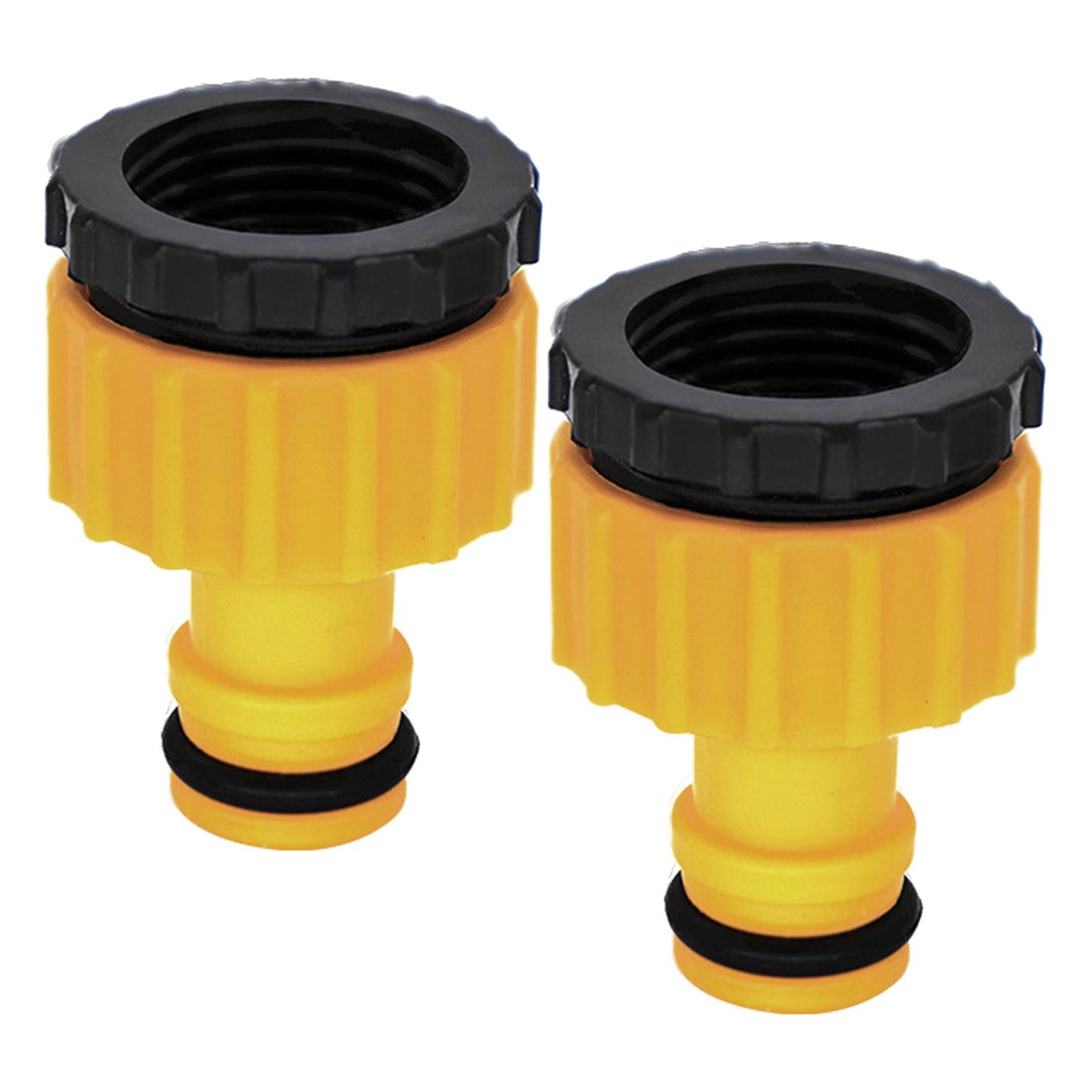 2x2x Hose Tap Connectors 3/4 1/2" Threaded Faucet Adapter for Lawn Patio Home"