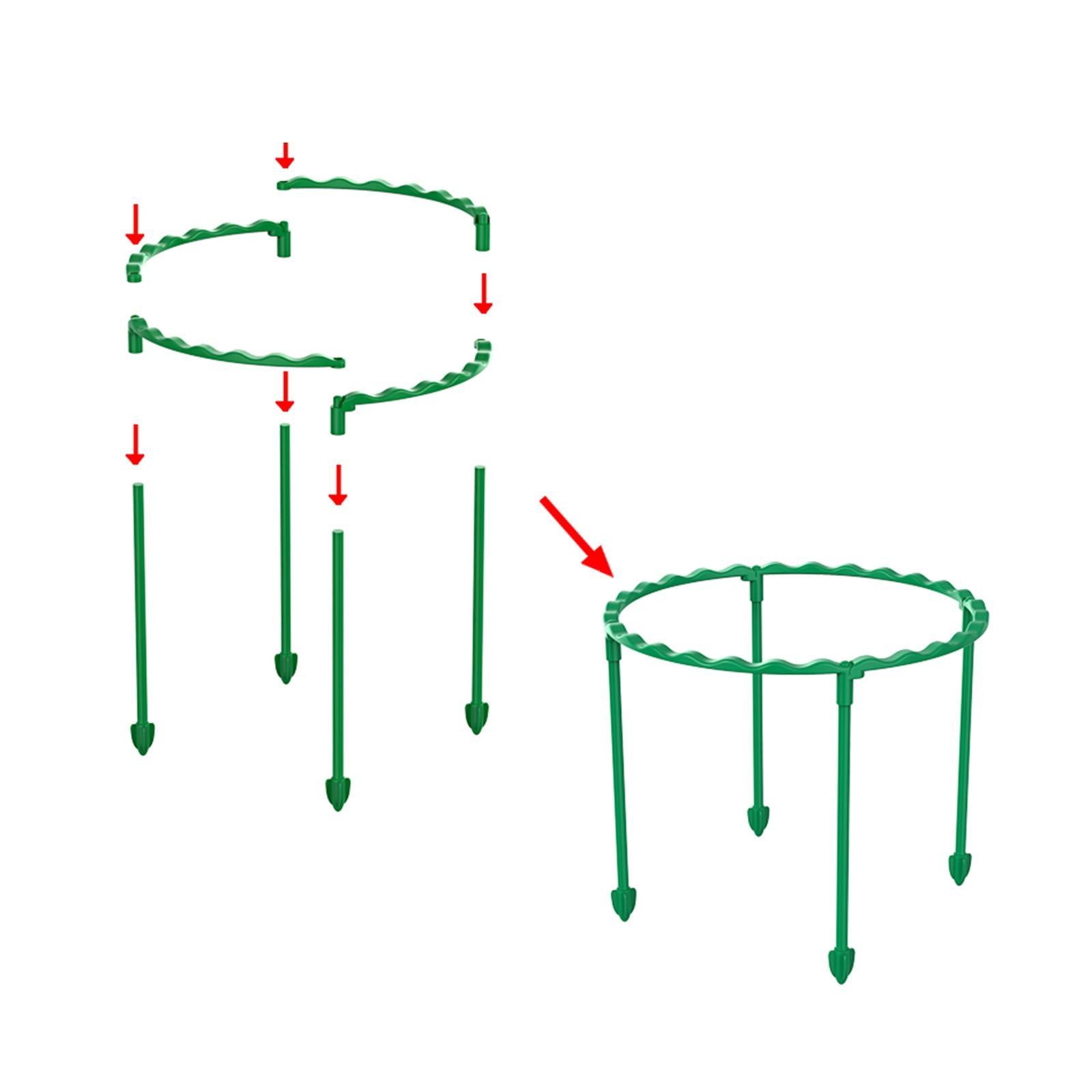 3xTomato Growing Cage Garden Plant Support Stakes for Potted Plants Vines Pots 15cm