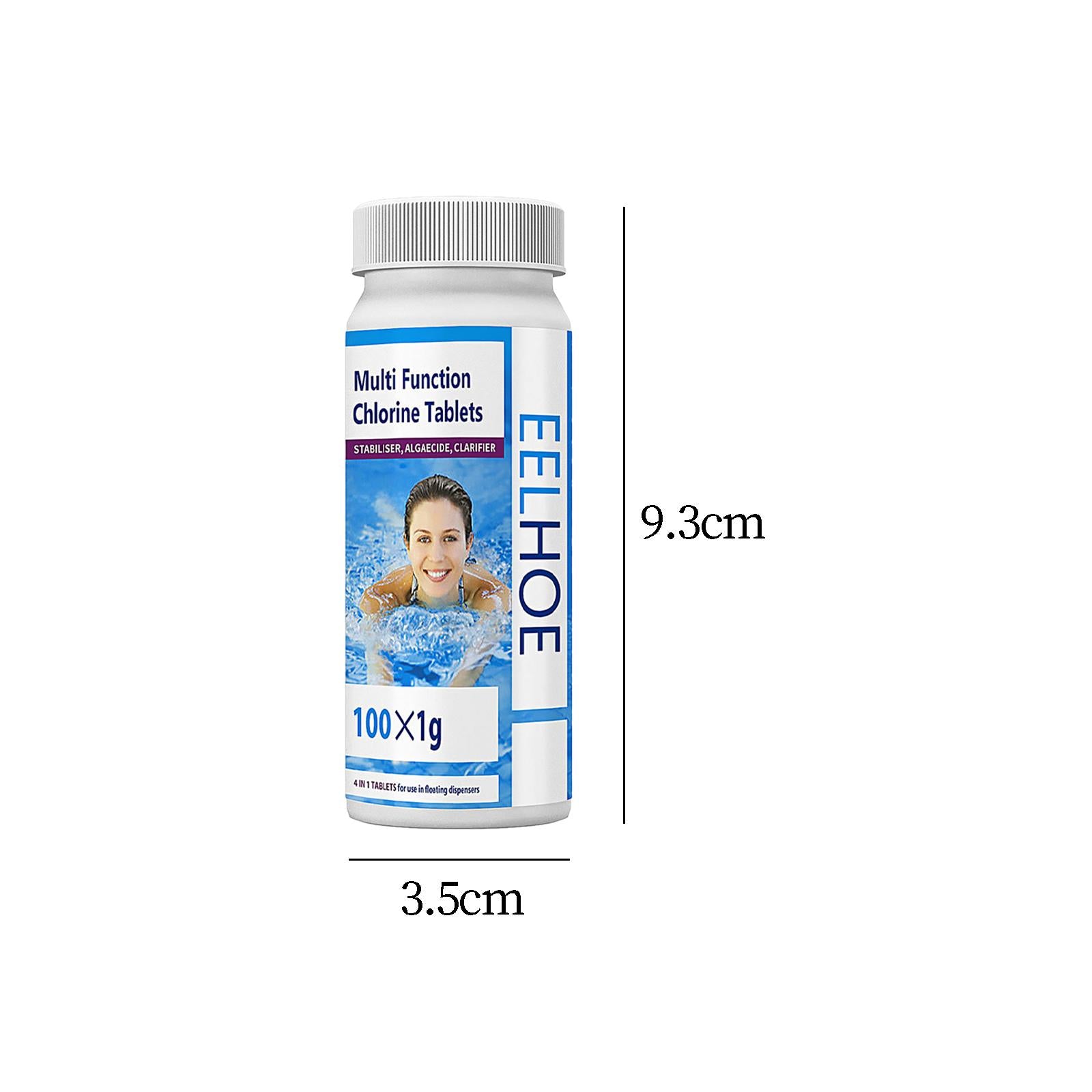 2xChlorine Tabs Multifunction Instant Disinfection for SPA Fish Pond Fountains