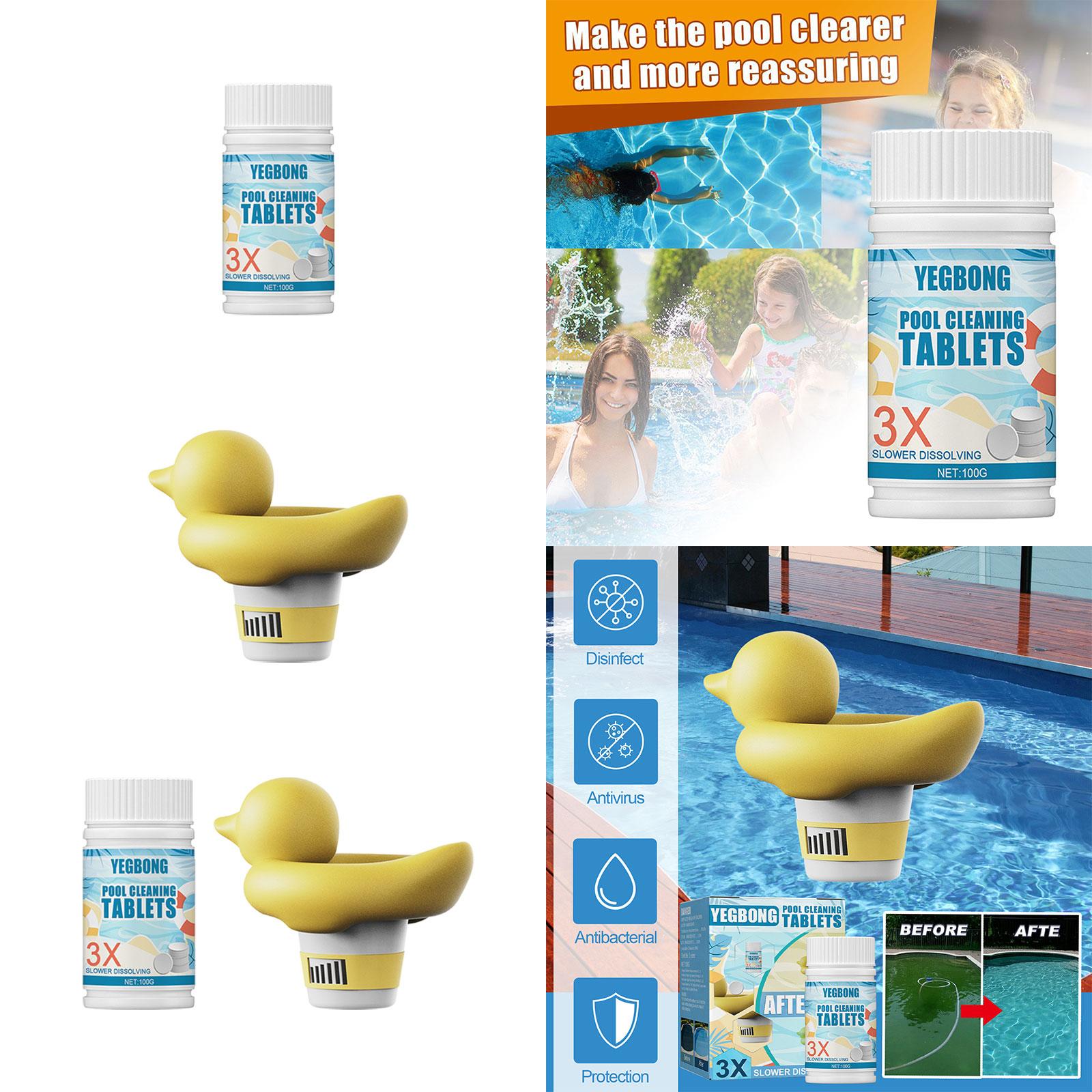 4xPool Cleaning Tools Durable Pool Accessory for Hot Tub Fountains Large Pools Tablet