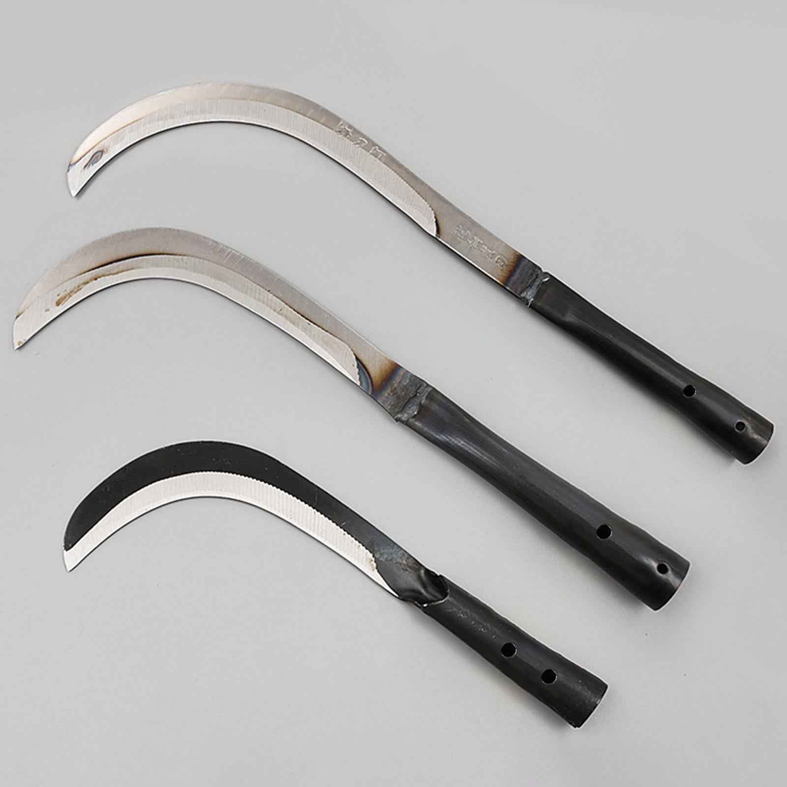 Steel Grass Sickle Garden Weeding Grass Sickle for Branches Undergrowth Home Style A