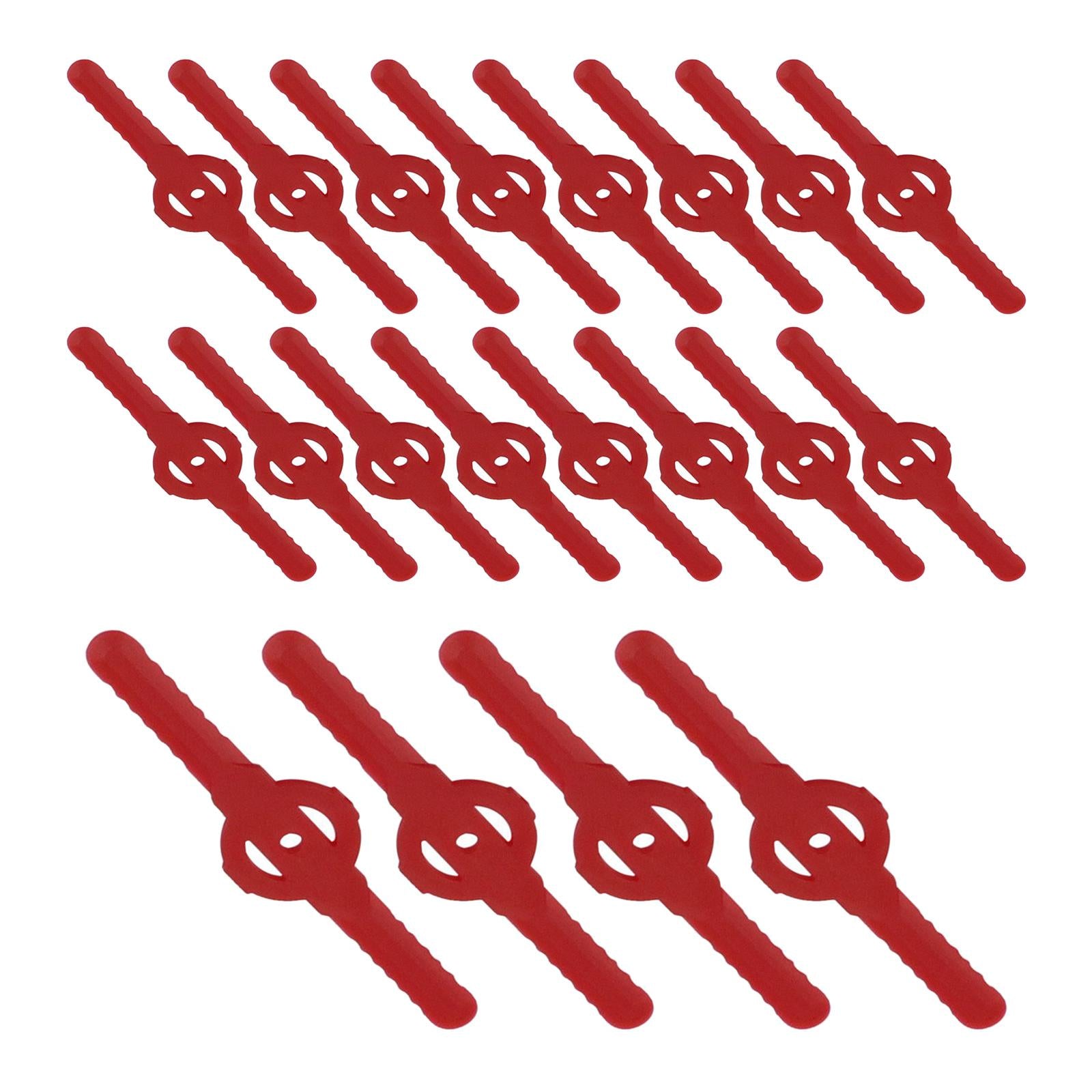 3x20 Pieces Blades Set Trimmer Blades Head for Cordless Grass Trimmer Strimmer red