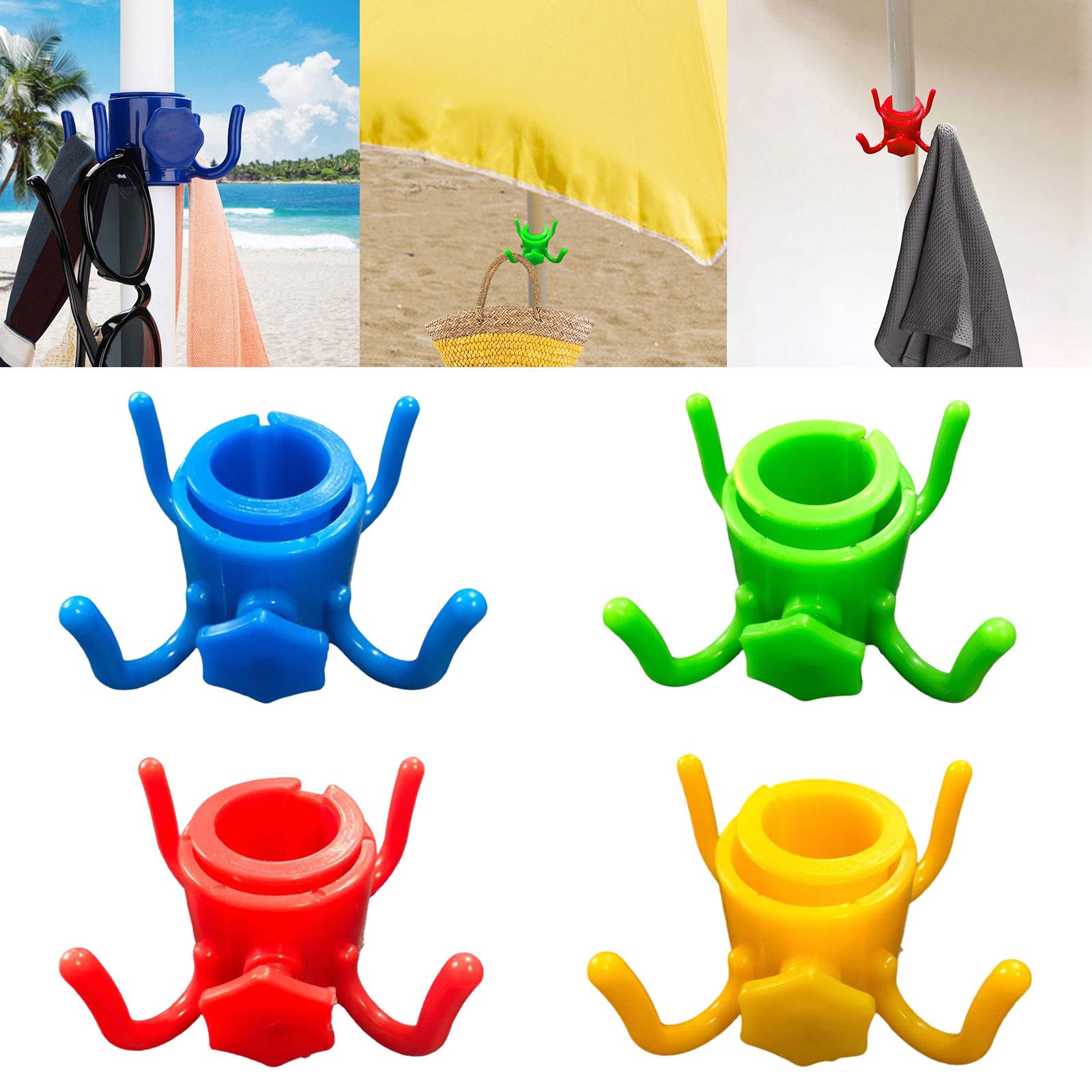 2xBeach Umbrella Hooks Hanger Beach Umbrella Hanger for Towels Sunglasses Bags blue