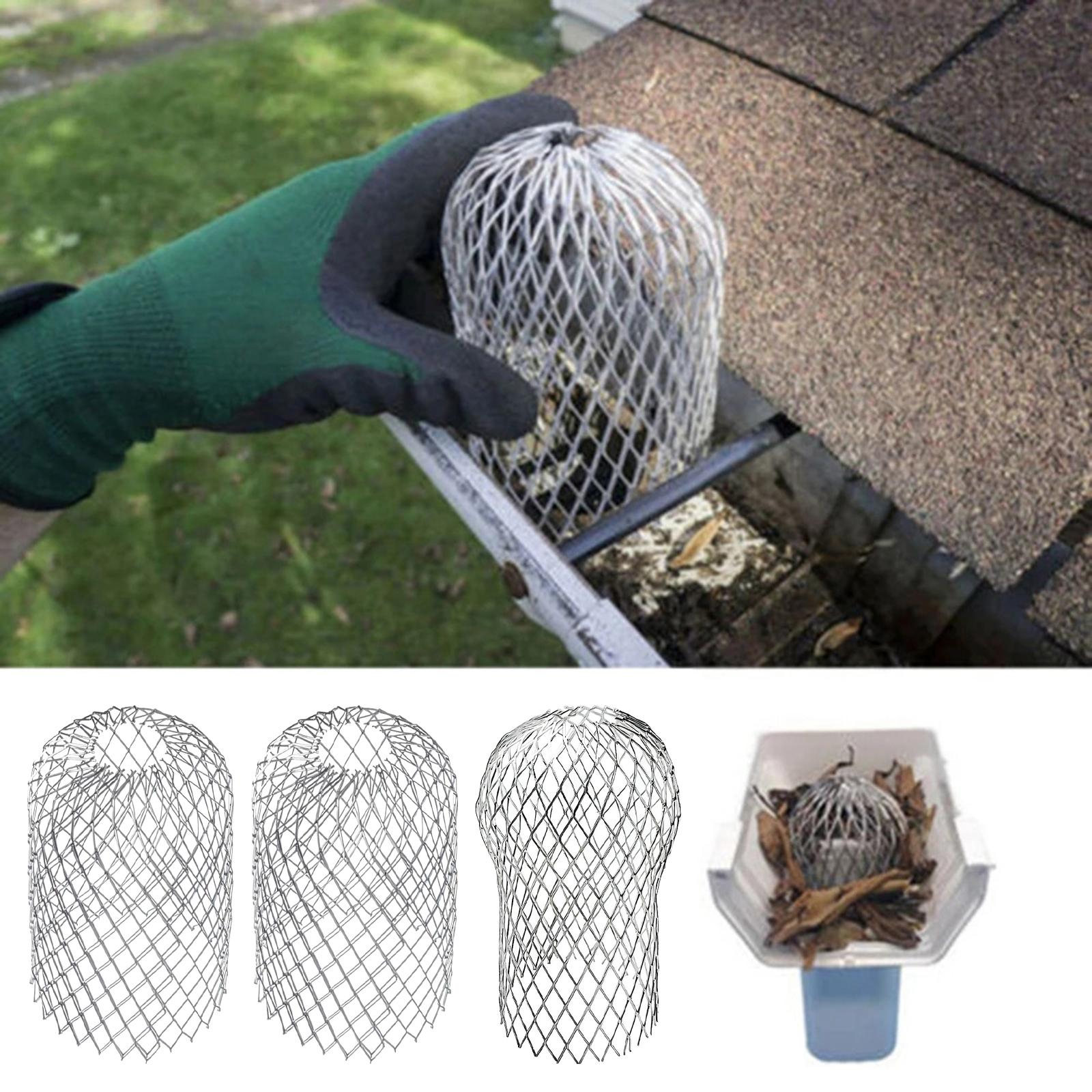 4xLeaf Filter Gutter Strainer Aluminum Downspout Filter for Leaves Roof S