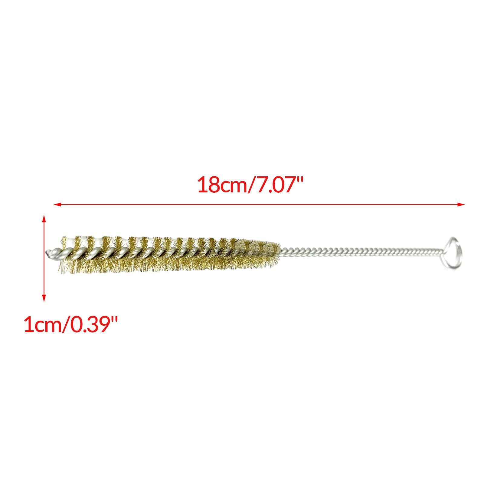 2xPipe Brush Small Long Handle Pipe Cleaning Brush for Auto Polishing Cleaning Diameter 10mm