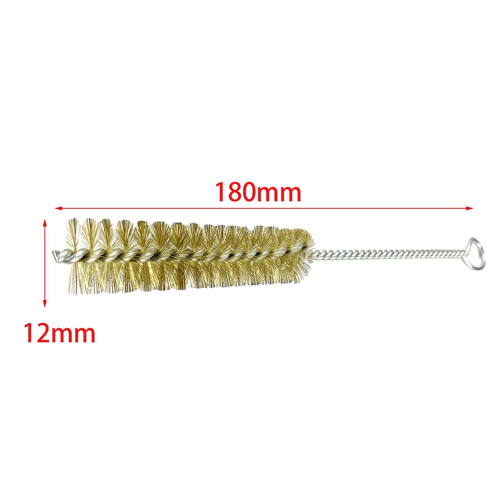 2xPipe Brush Small Long Handle Pipe Cleaning Brush for Auto Polishing Cleaning Diameter 12mm
