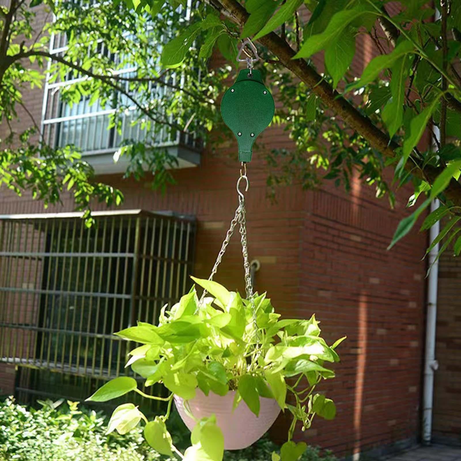 3xPlant Pulley Retractable Hanger for Hanging Garden Baskets Pots Planter Pots Light Green