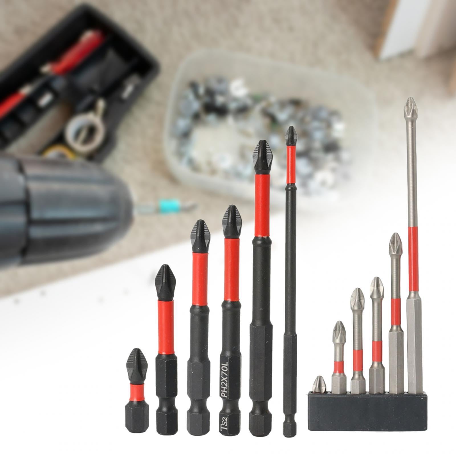 4x6 Pieces Cross Screwdriver Bit Cross Slot Screwdriver Bit Set for Car Garden Drill bit