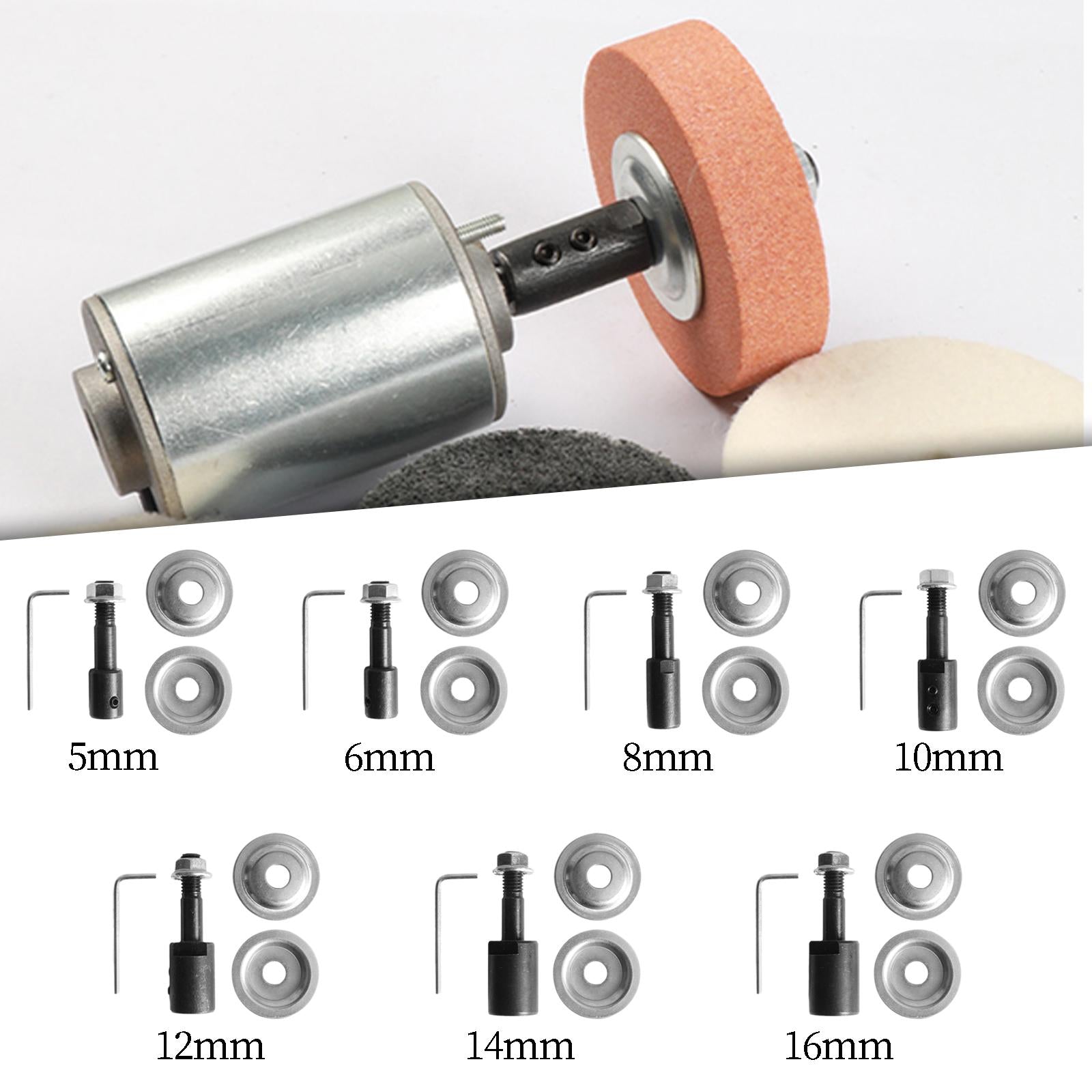 6xGrinding Wheel Shaft Buffing Arbor Threaded Shaft for Hair Wheel Fiber Wheel 5mm 85g