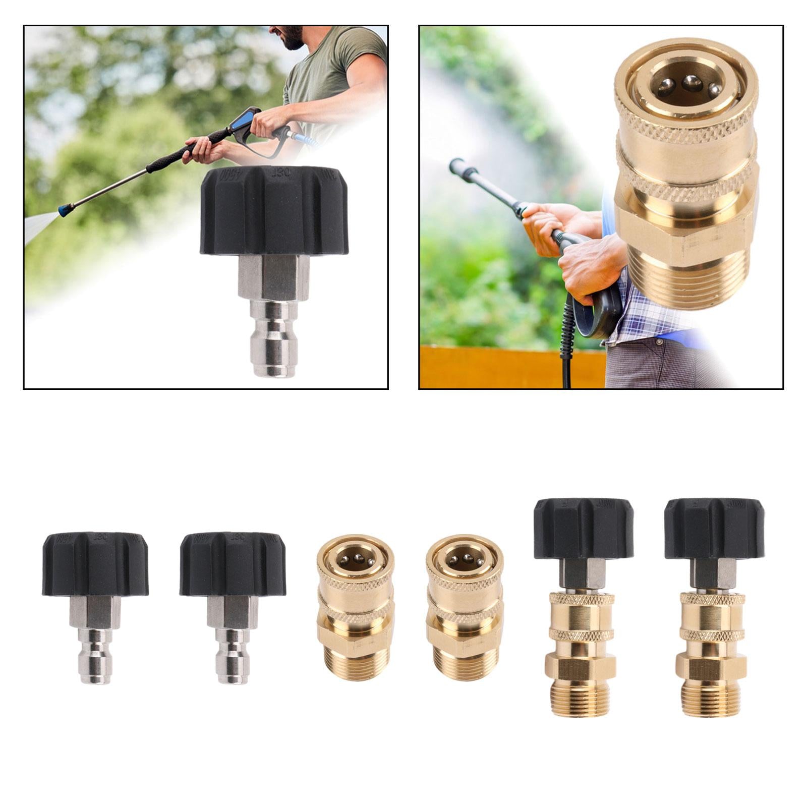 2xPressure Washer Adapter Household Sturdy Copper for Pressure Washer Fittings Male 14