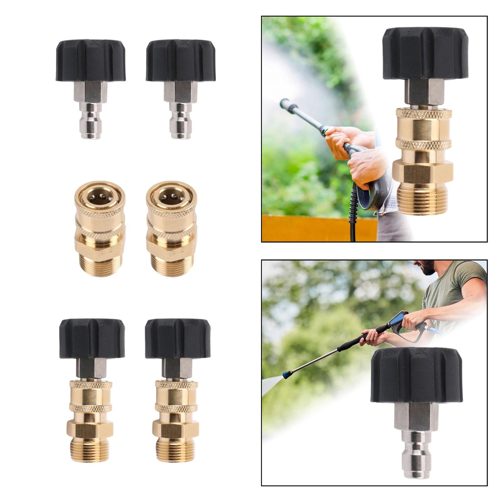 2xPressure Washer Adapter Household Sturdy Copper for Pressure Washer Fittings Male 14