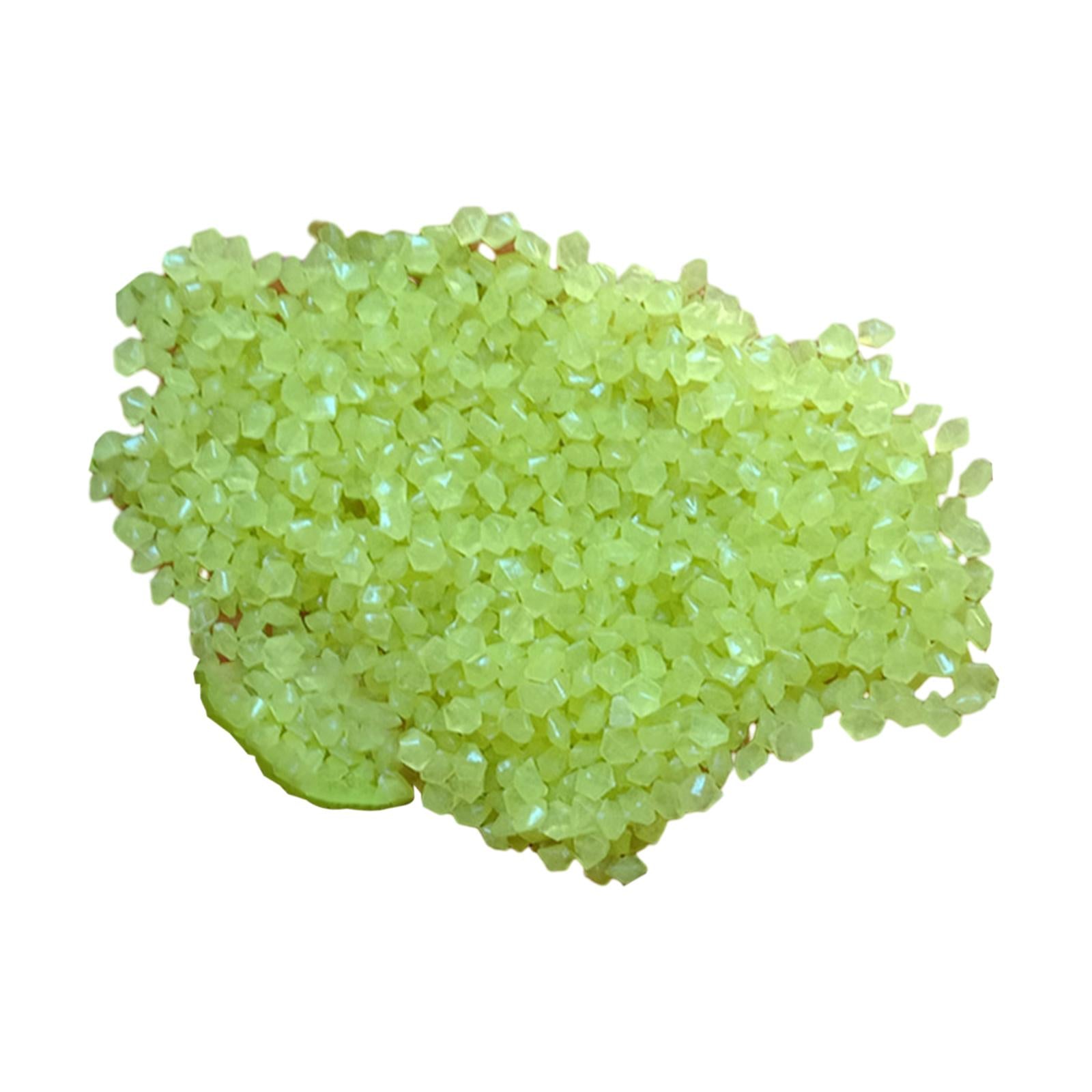2x3-5mm Resin Glow in A Dark Pebbles Rocks Sand Accessory for Potted Plant Decor Yellow 50g