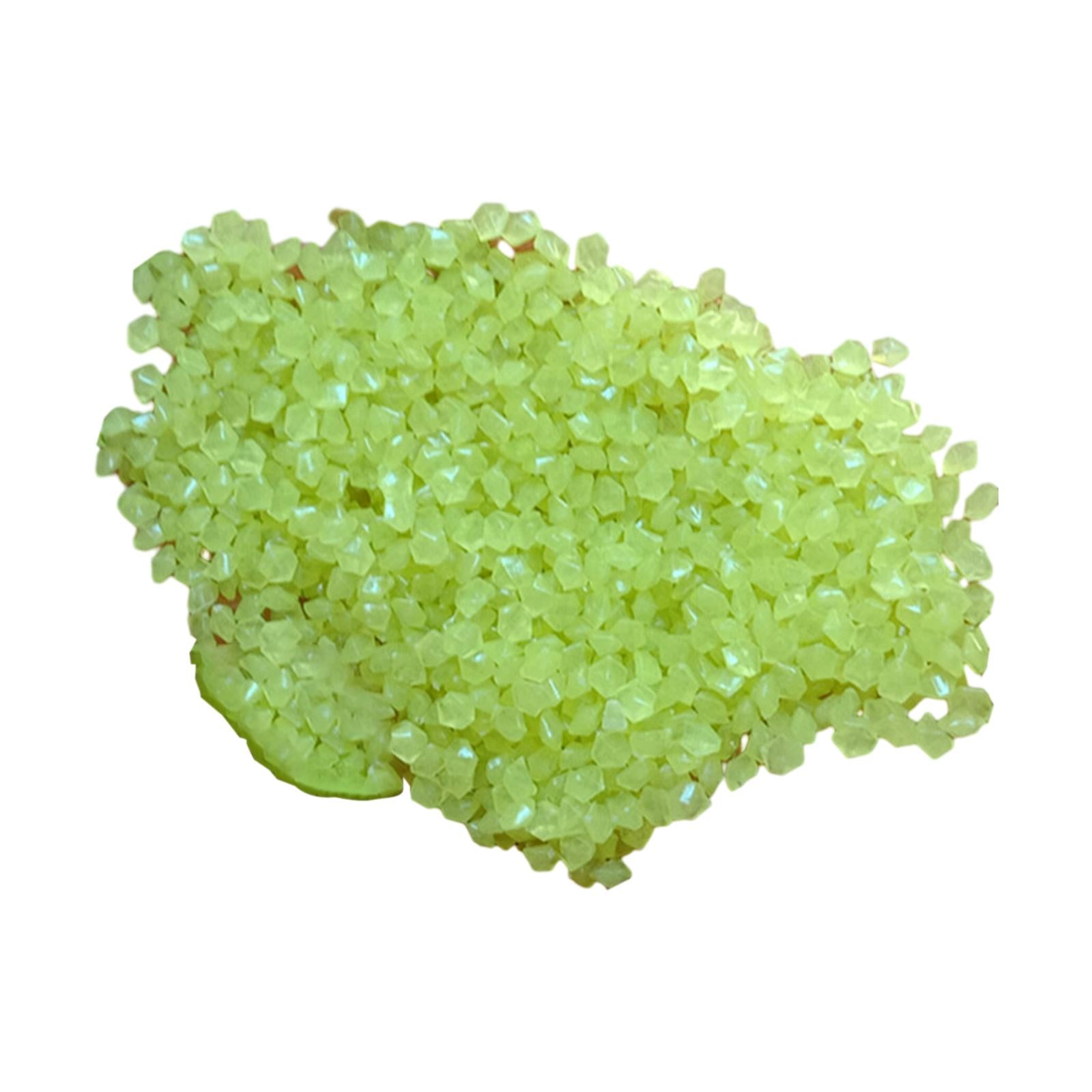 4x3-5mm Resin Glow in A Dark Pebbles Rocks Sand Accessory for Potted Plant Decor Yellow 50g