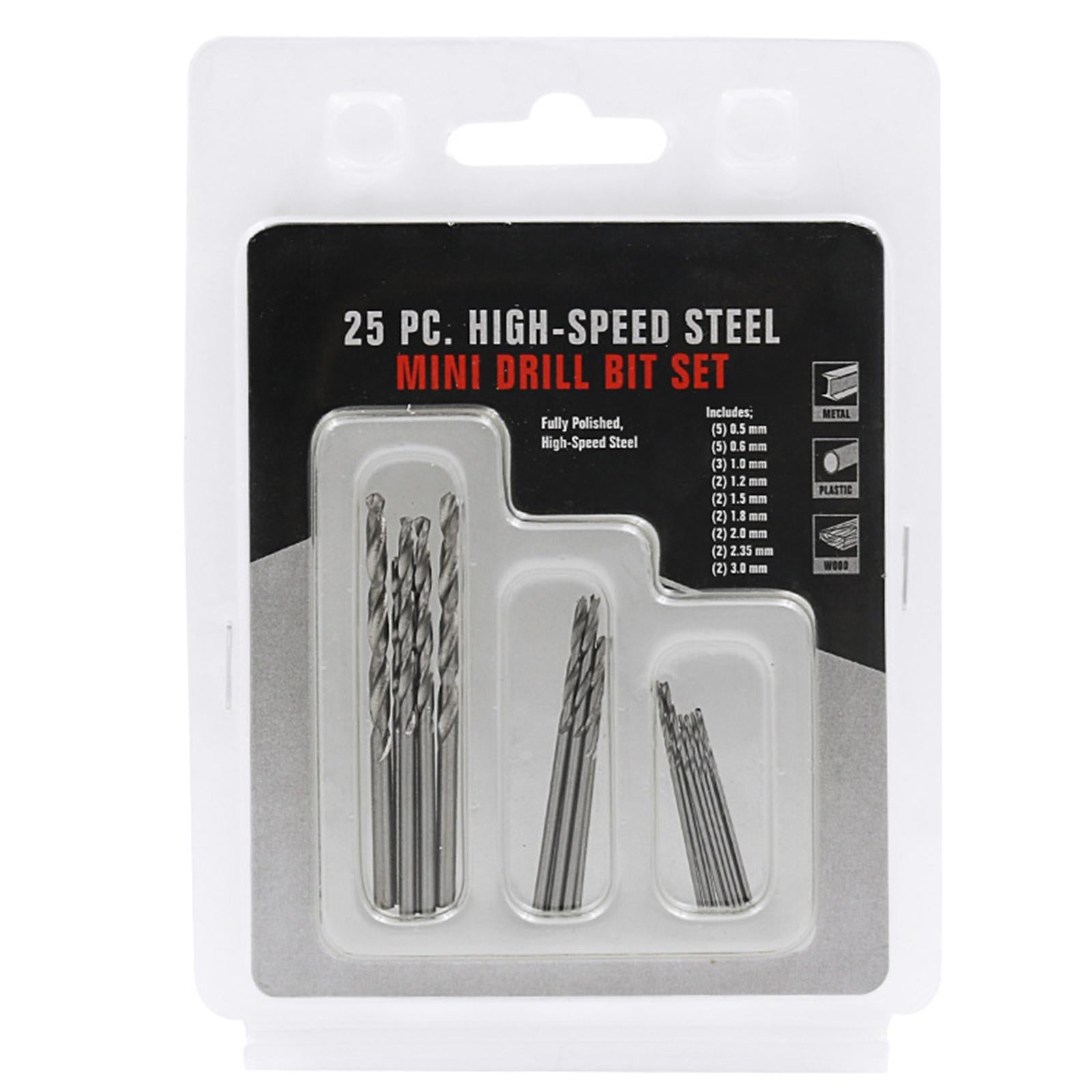 4x25x Drill Bit Set Heat Resistance Twist Drill for Wood Woodworking Carpenter