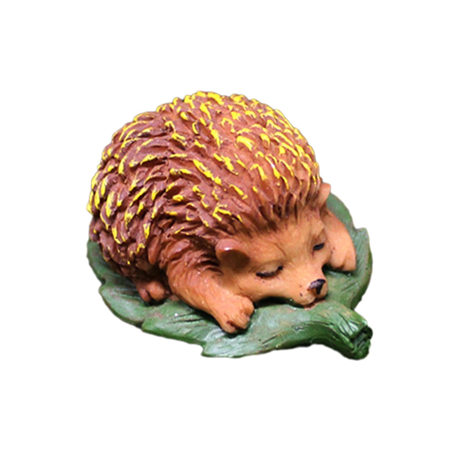 3xHedgehog Statue Mini Hedgehog Figurine for Landscaping Patio Flower Bed Yard