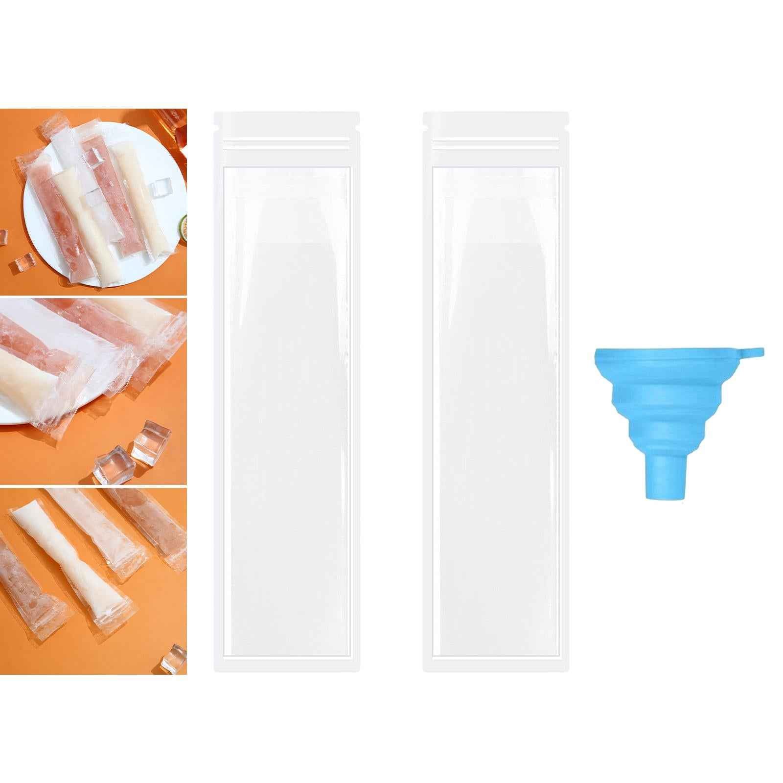 Ice Popsicle Bags DIY Ice Pouch for Juice Fruit Smoothies Healthy Snacks 20 Pieces