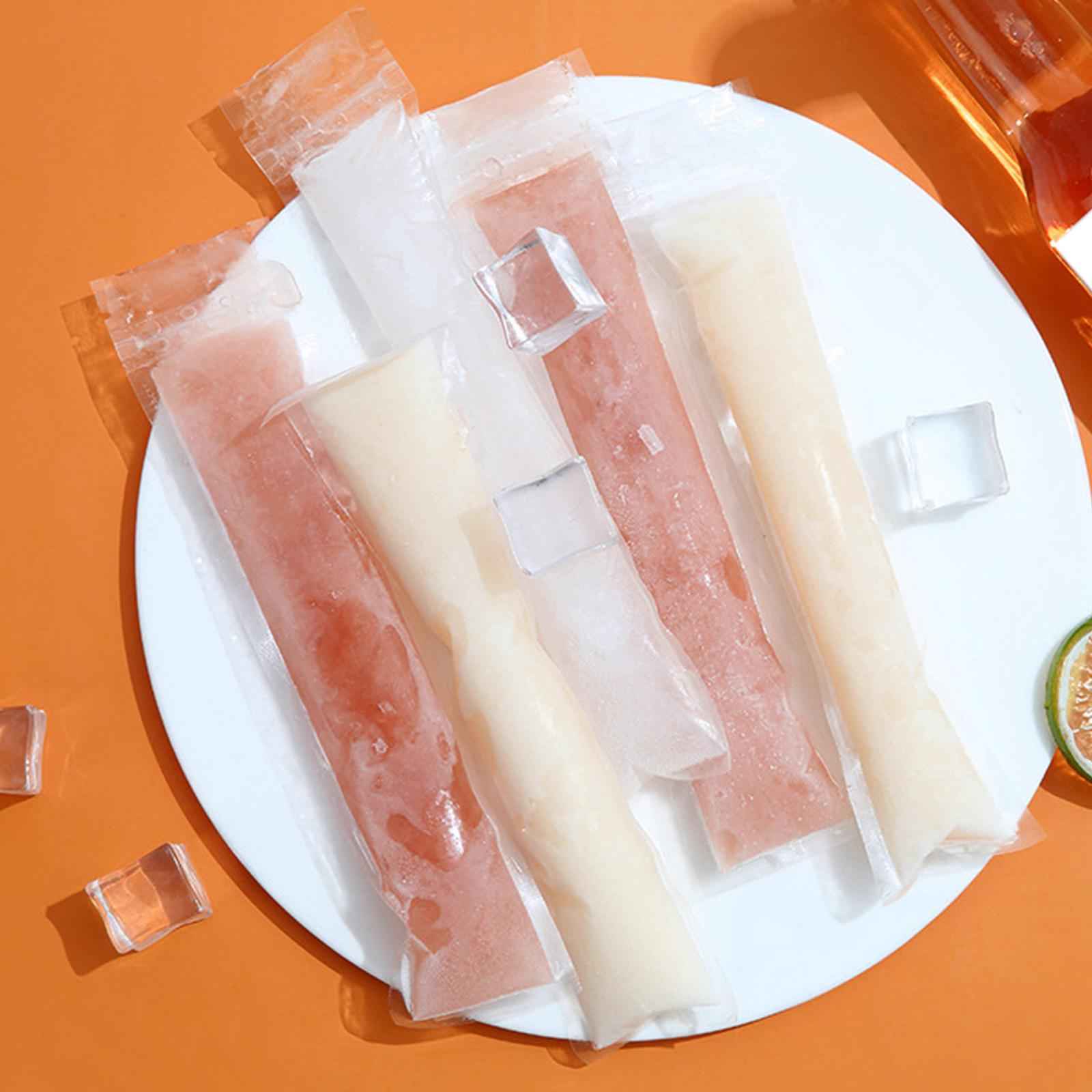 Ice Popsicle Bags DIY Ice Pouch for Juice Fruit Smoothies Healthy Snacks 20 Pieces