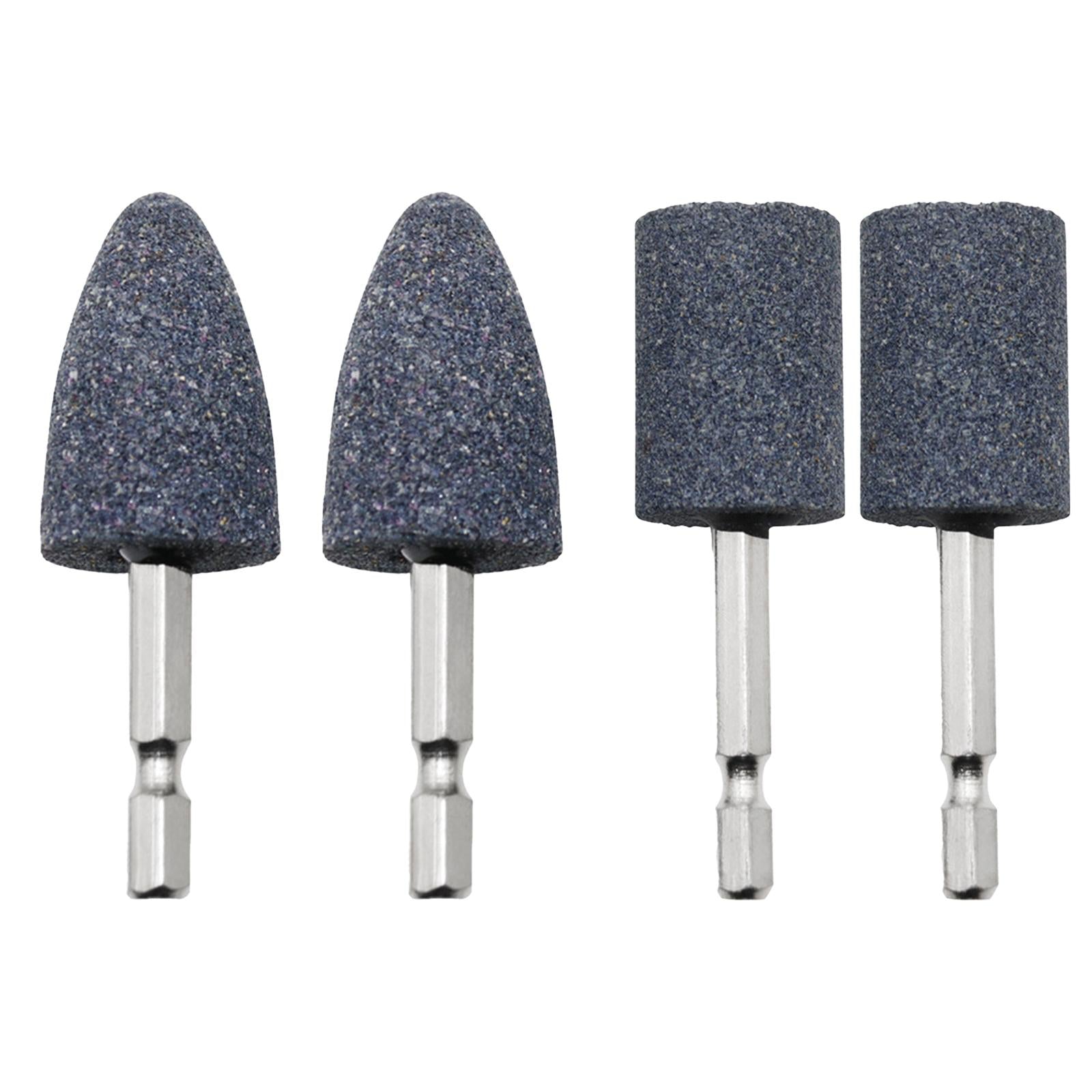 4x2Pcs Grinding Wheel Head 6.35mm Wheel Bit for Jade Bearings Cemented Carbide Conical 71mm