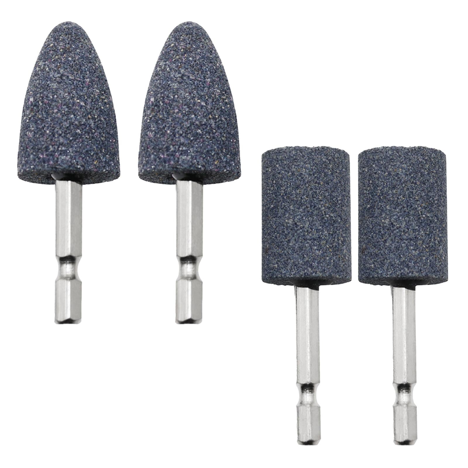 2x2Pcs Grinding Wheel Head 6.35mm Wheel Bit for Jade Bearings Cemented Carbide Conical 71mm