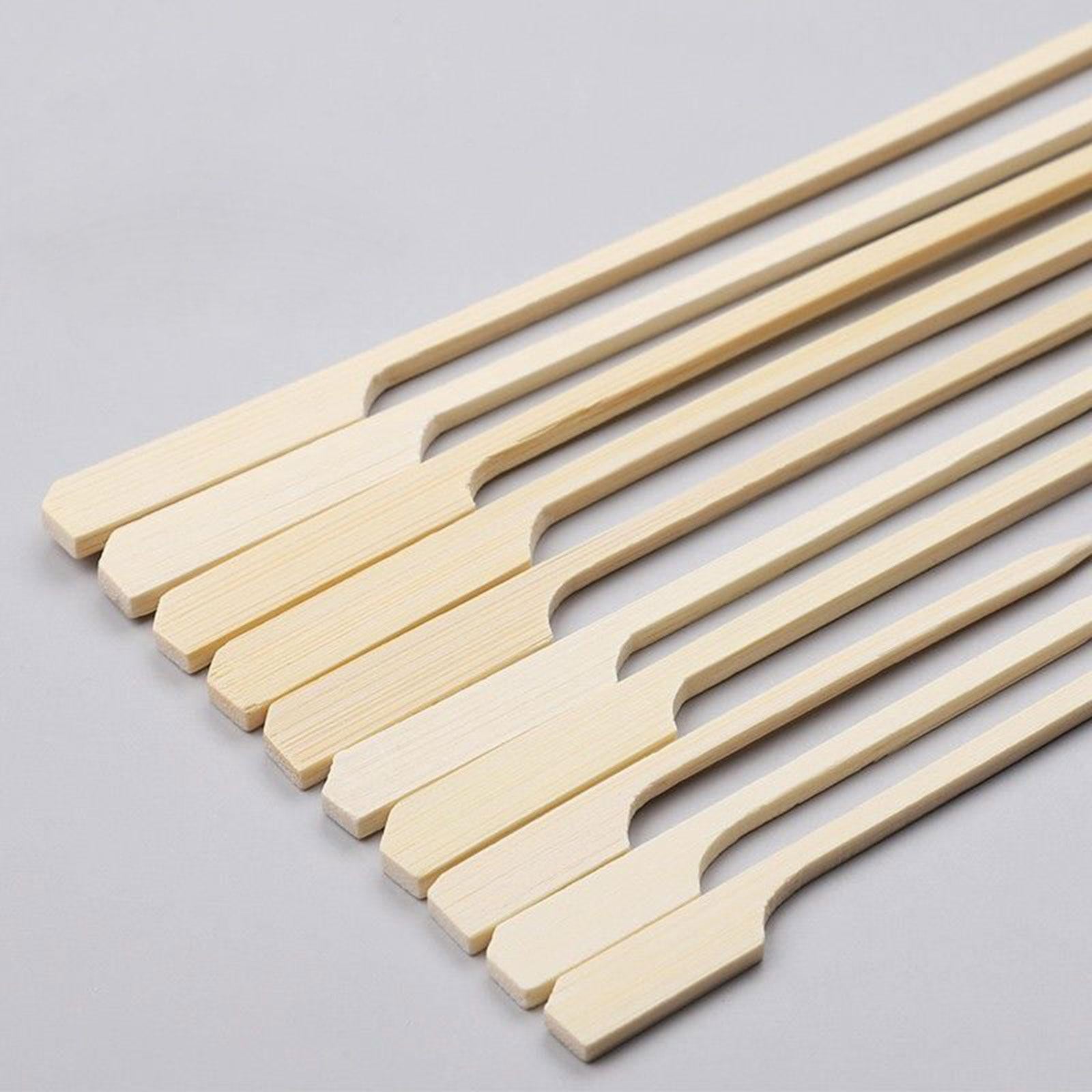 4x100 Pieces Bamboo Skewers BBQ Wood Grilling Skewers for Camping Fruit Kababs 9cm