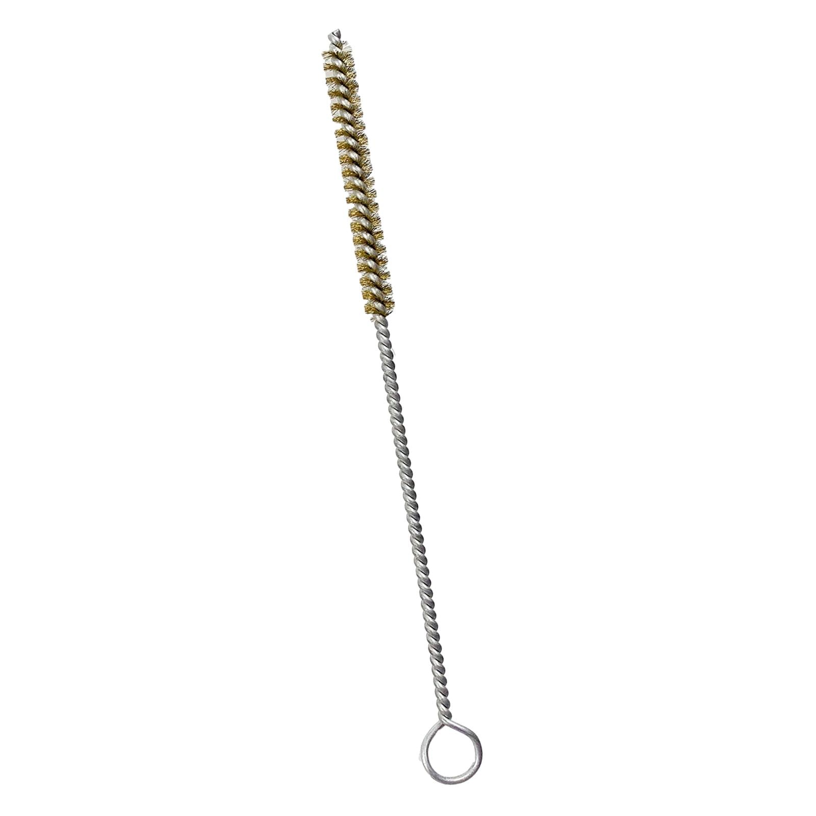 3xBrass Bristles Tube Cleaning Brush Metal Wire Brush for Sink Plumbing Sturdy 20cmx1.6cm