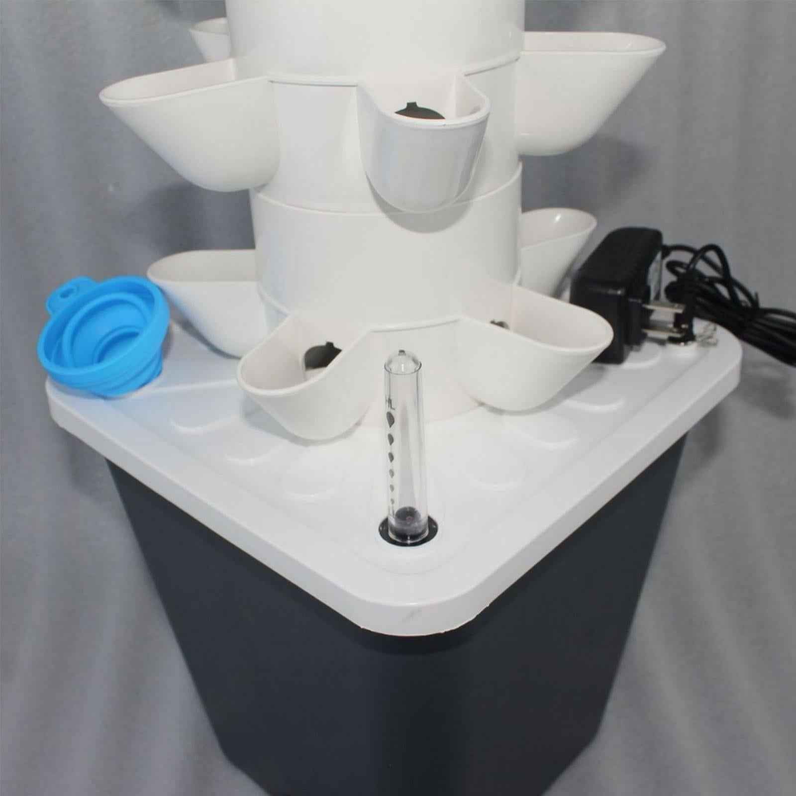 Vertical Garden Planter Hydroponics Growing Tower for Peppers Indoor Outdoor 3 Holes Single Tier