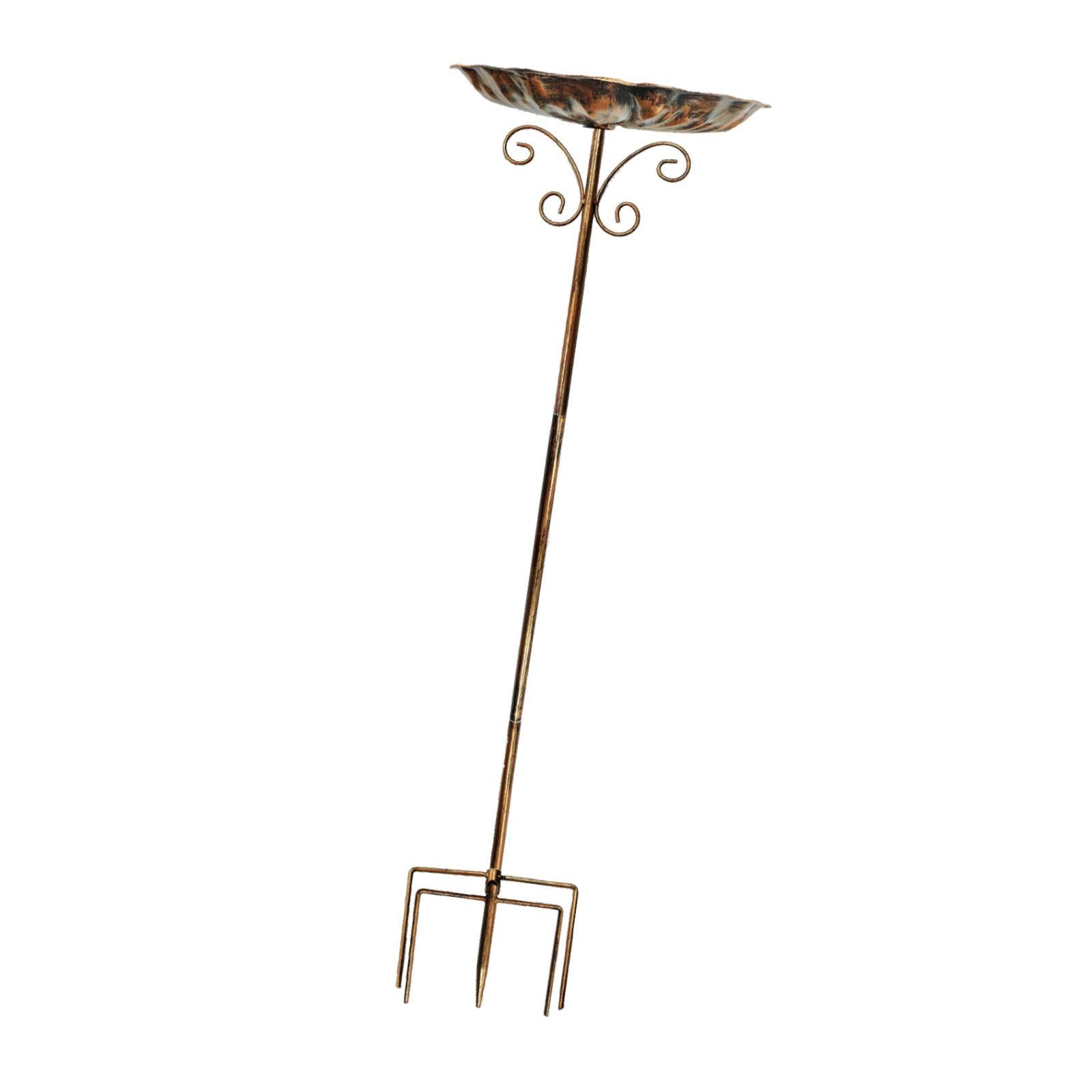 Bird Bath Bowl Easy to Assemble Iron Outdoor Birdbath for Balcony Yard Porch