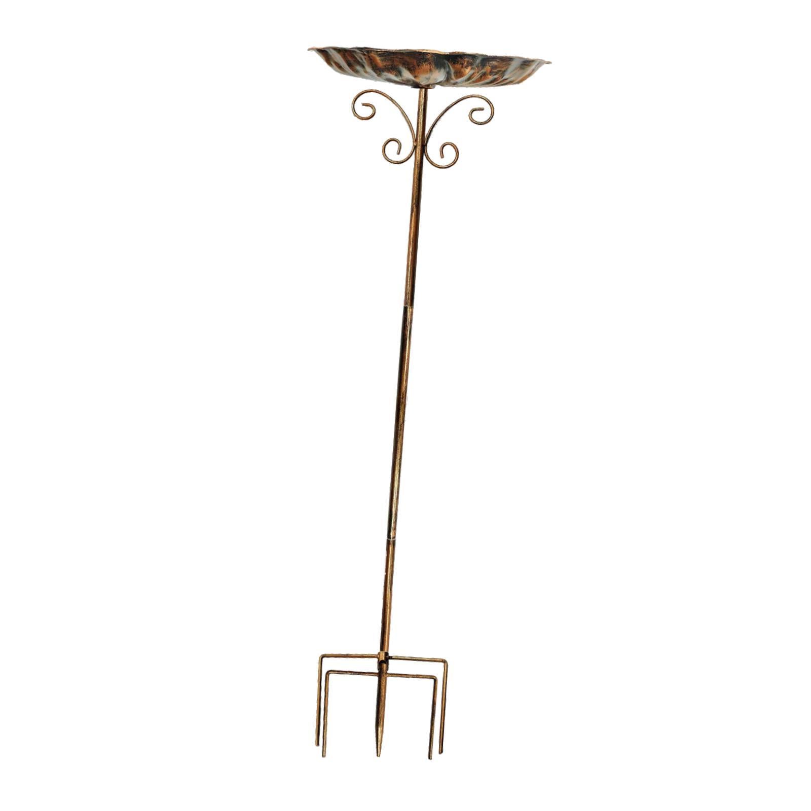 Bird Bath Bowl Easy to Assemble Iron Outdoor Birdbath for Balcony Yard Porch