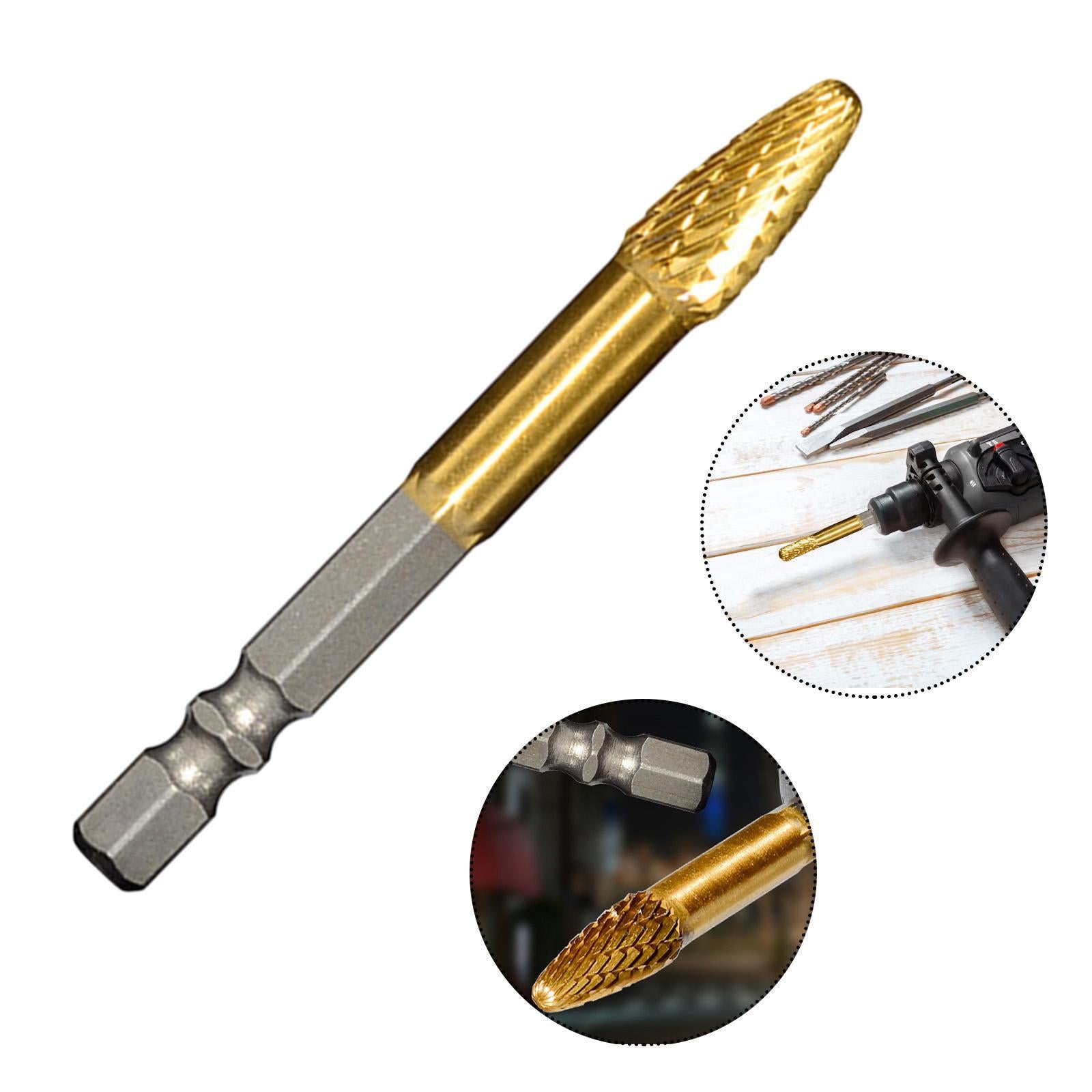 Carbide Rotary Burr Bit Sturdy Cutting Burr for Carving Drilling Woodworking Style C