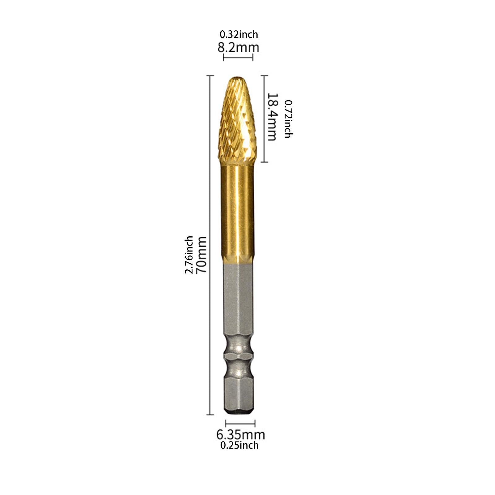 Carbide Rotary Burr Bit Sturdy Cutting Burr for Carving Drilling Woodworking Style C